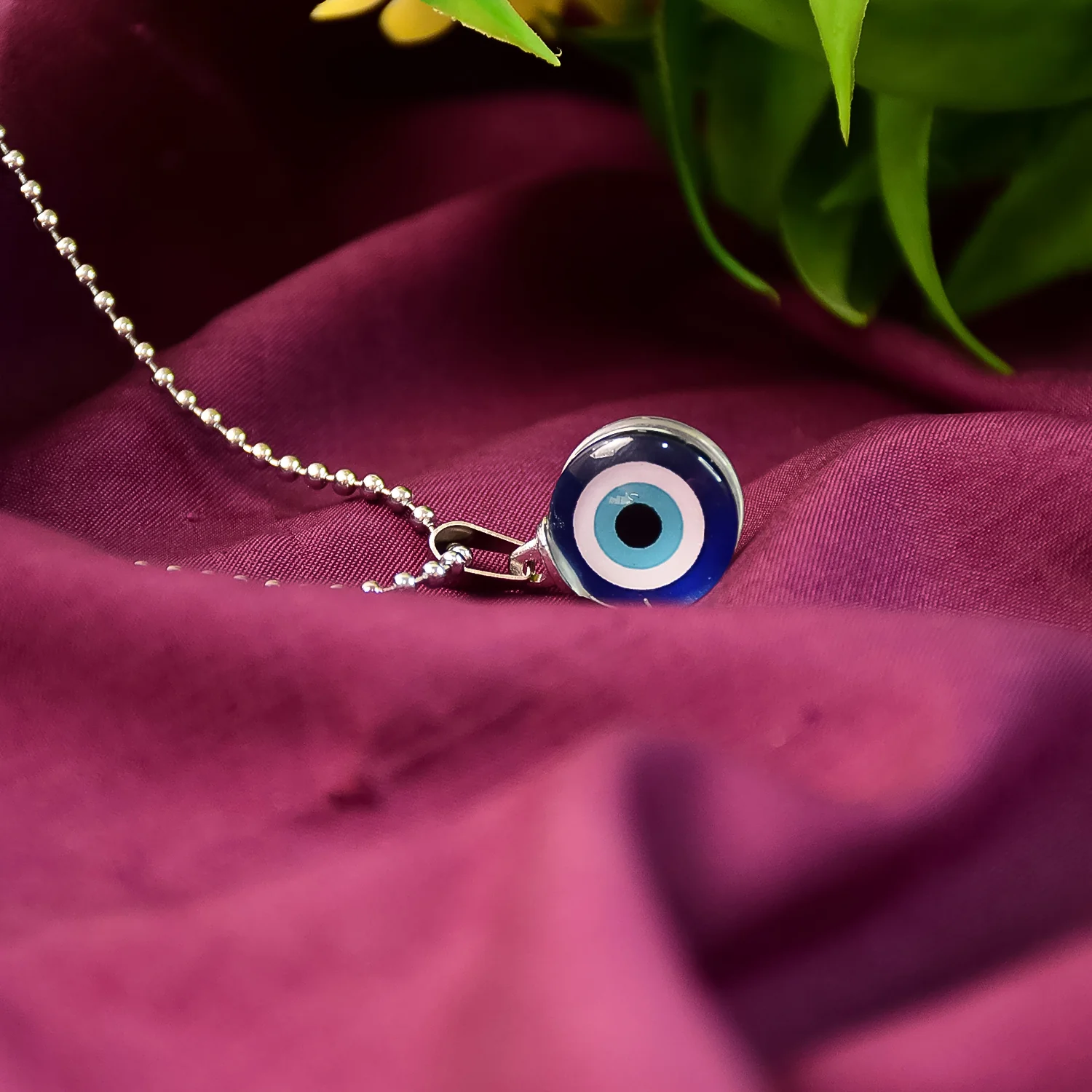 Mahadev And Evil Eye Front And Back Pendent WIth Chain For Men And Women (1 Pc) - Image 2