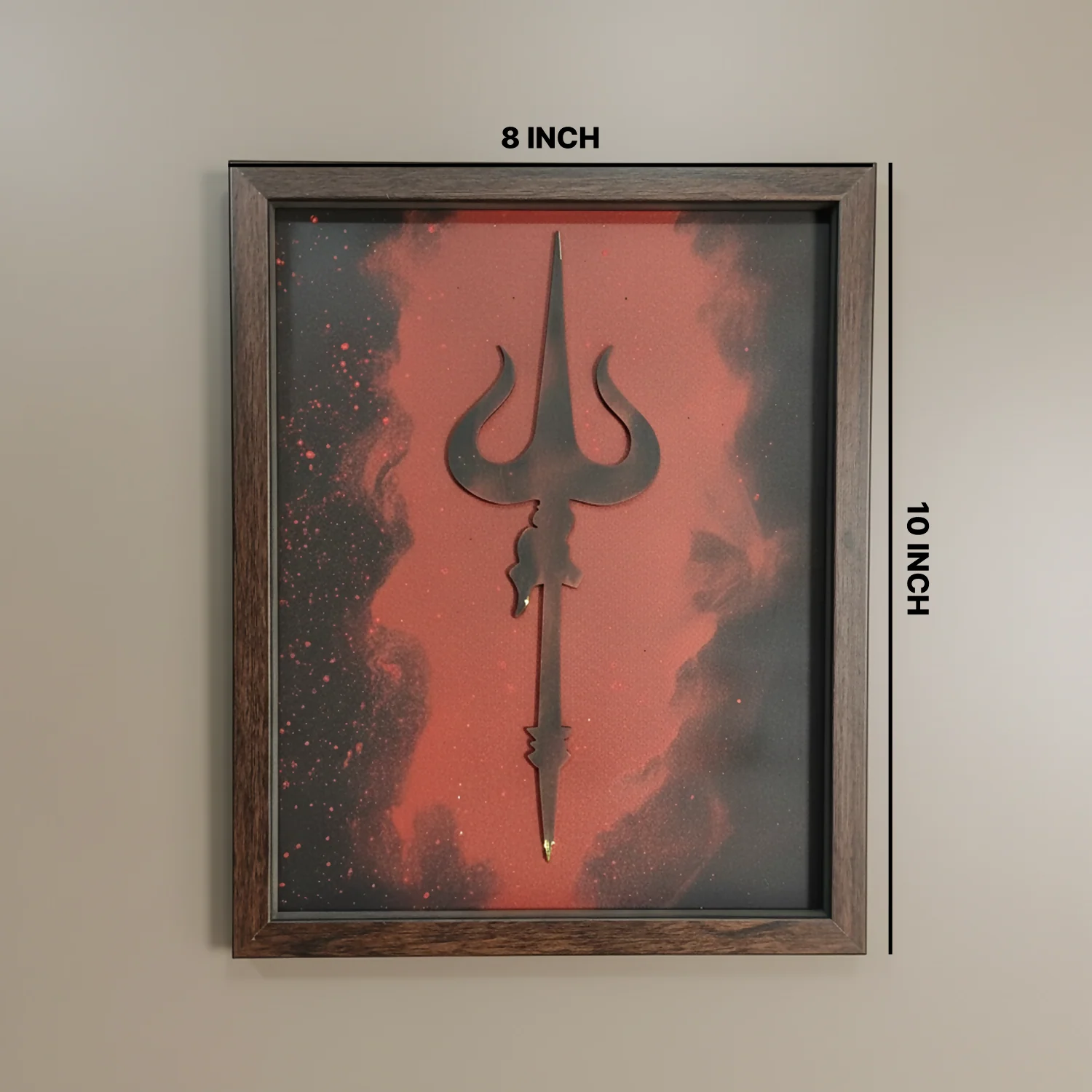 Mahadev Trishul Wall Art Frame – Minimalist Lord Shiva Trident Decor | Modern Spiritual Wall Art for Living Room, Meditation & Pooja Room - Image 6