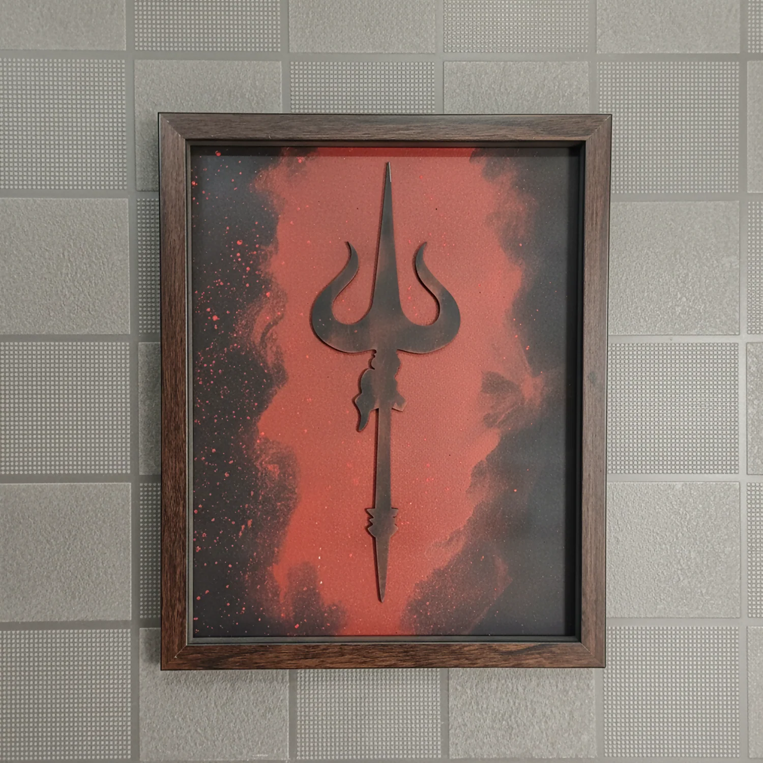 Mahadev Trishul Wall Art Frame – Minimalist Lord Shiva Trident Decor | Modern Spiritual Wall Art for Living Room, Meditation & Pooja Room - Image 7