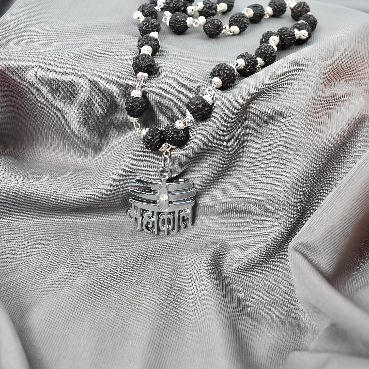 Mahakal Name Chain with Black Rudraksha: Divine Power and Protection - Image 3