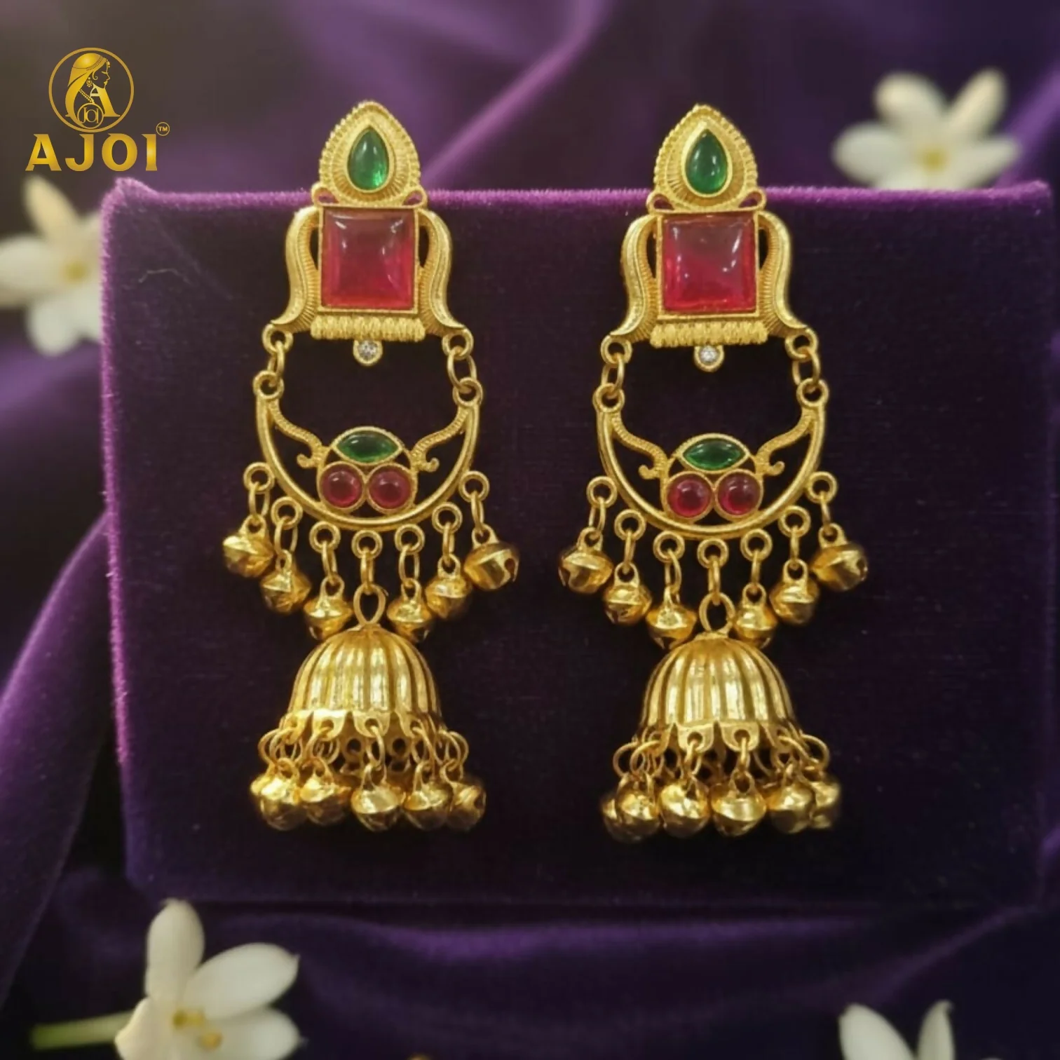 Maharani Designer Jhumkhi Drop Earrings - Image 4