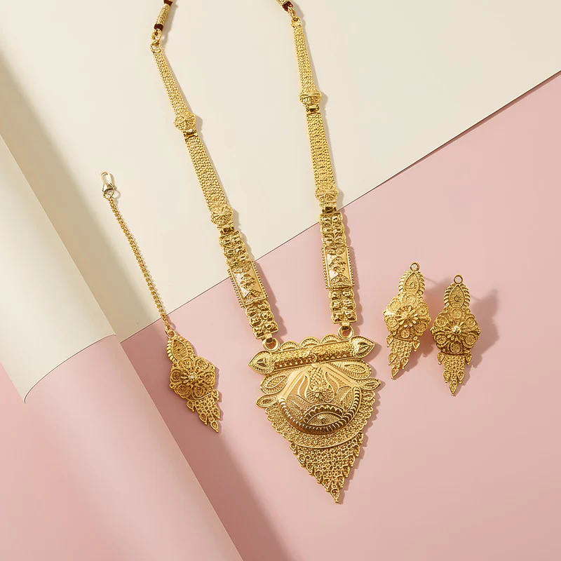 Majestic Regal Panel Necklace Set – Trending Traditional Bridal Jewellery - Image 3