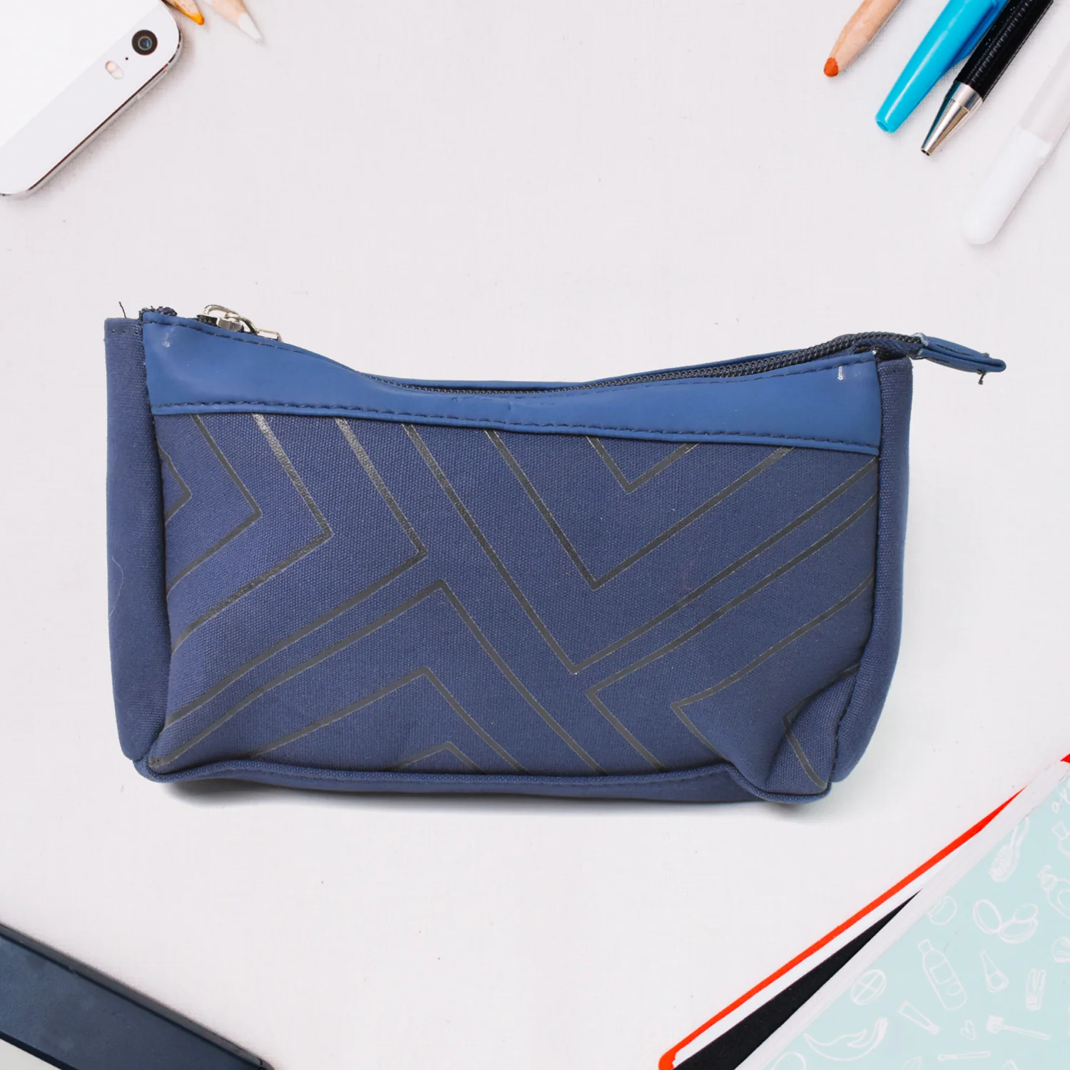 Multipurpose Big Makeup Pouch, Stationery Bag (1 Pc) - Image 6
