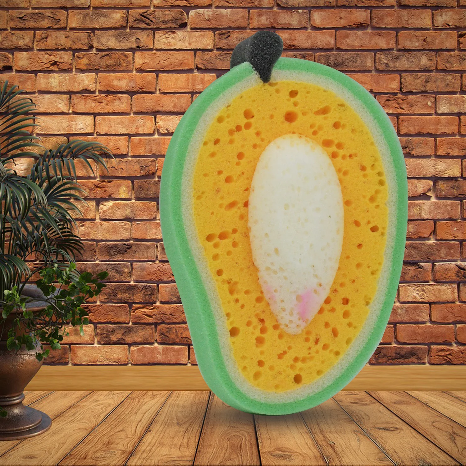 Multipurpose Mango Dish Sponge: Cleans Kitchen & Bath (Soft & Durable, 1 Pc) - Image 5
