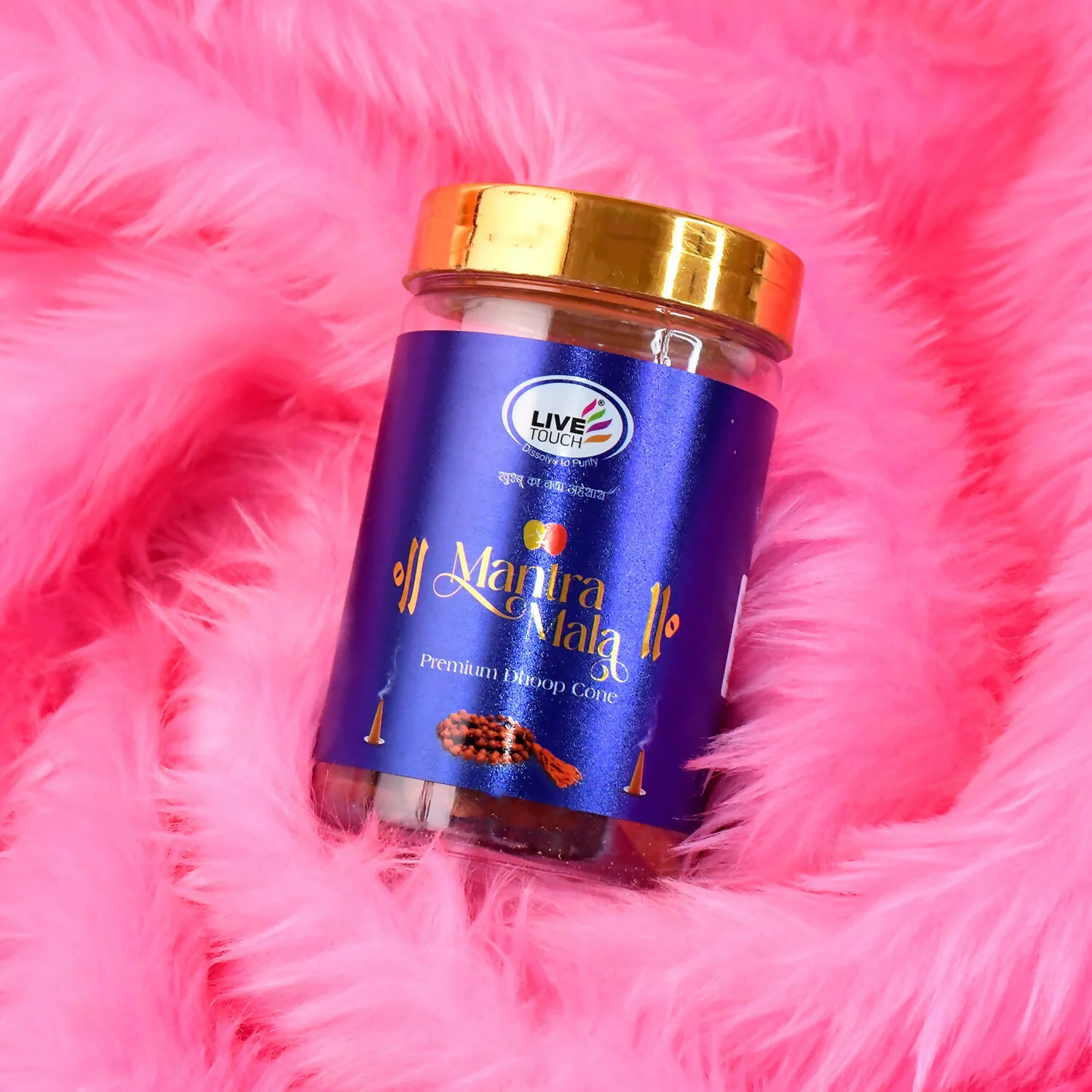 Mantra Mala Premium Dhoop Cones (1 Jar / 80 Grams) - Image 2