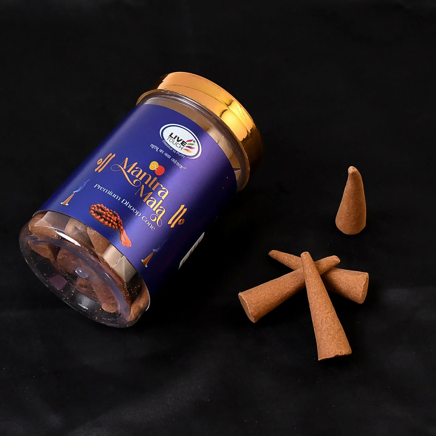 Mantra Mala Premium Dhoop Cones (1 Jar / 80 Grams) - Image 3