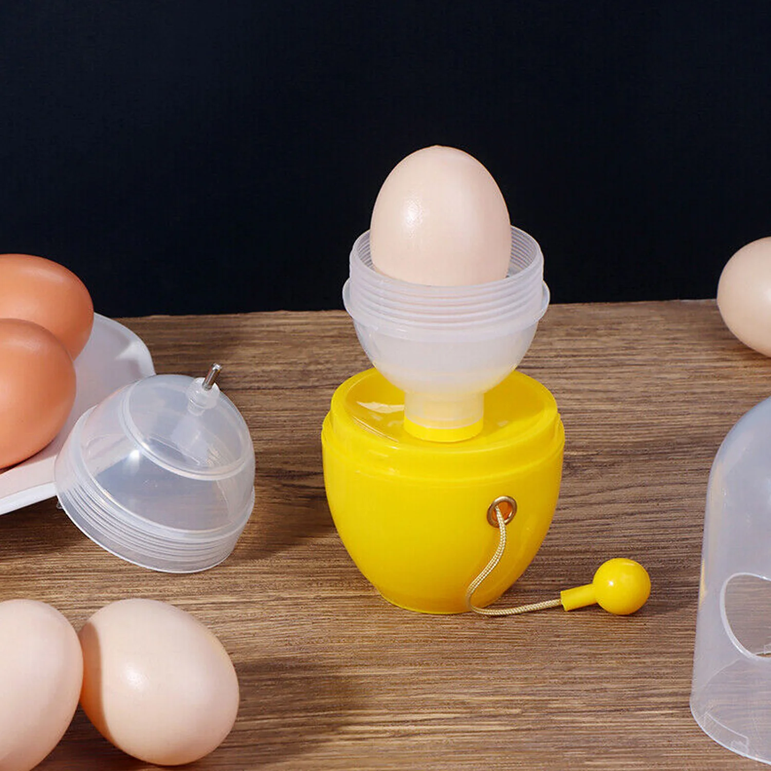 Manual Egg Puller Scrambler White Yolk Mixer Kitchen Tool - Image 4