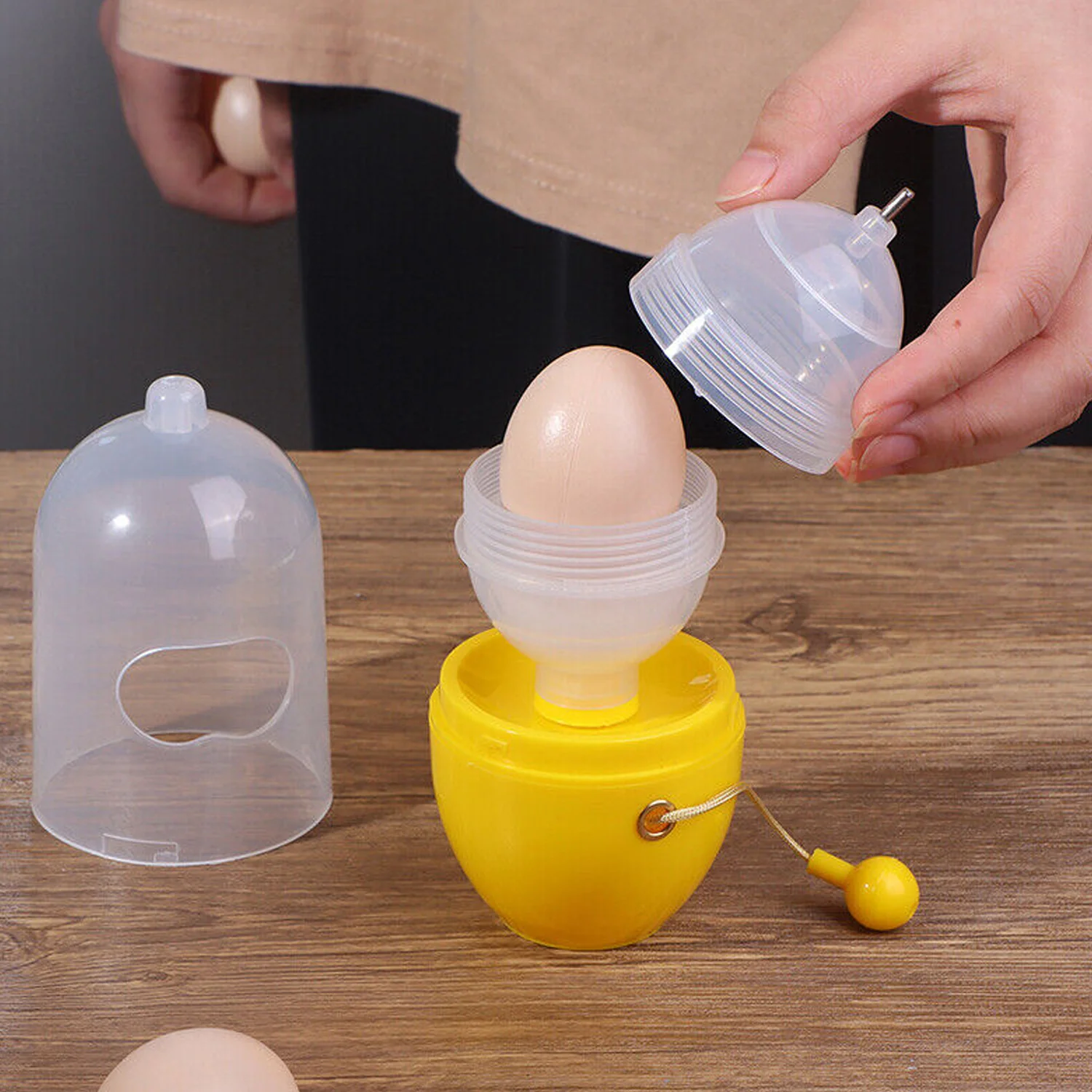 Manual Egg Puller Scrambler White Yolk Mixer Kitchen Tool - Image 5