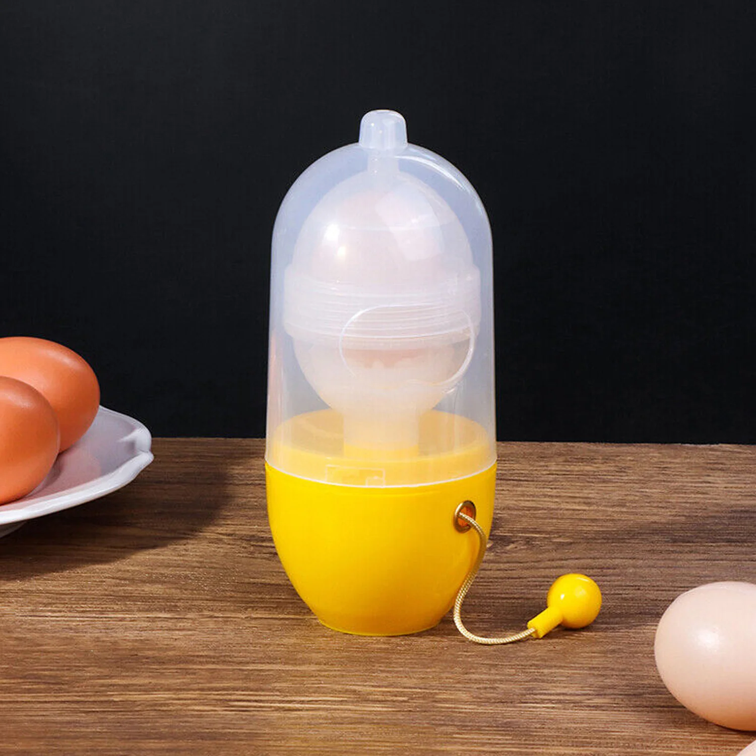 Manual Egg Puller Scrambler White Yolk Mixer Kitchen Tool - Image 8