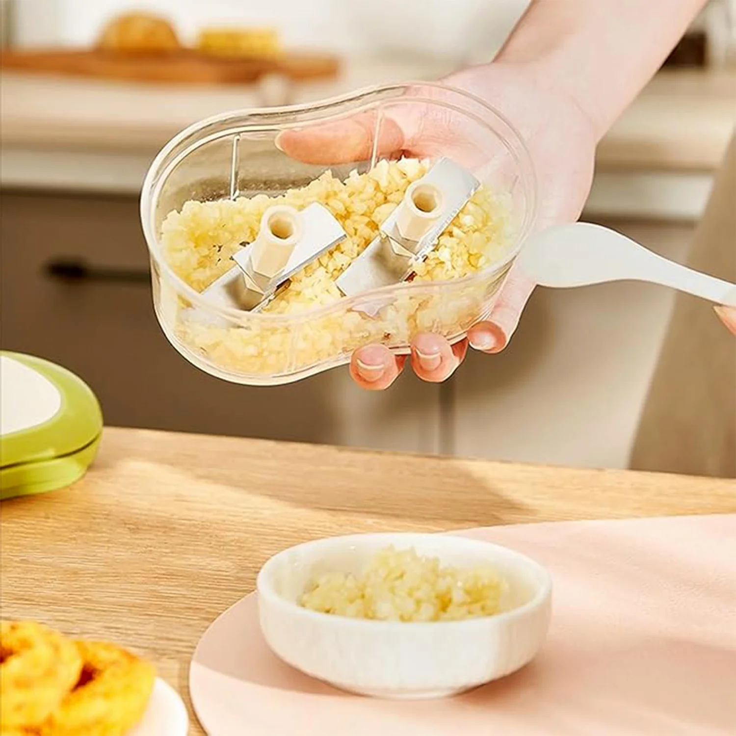 Manual Hand Push Garlic Cutter & Vegetable Chopper (1 pc) - Image 7