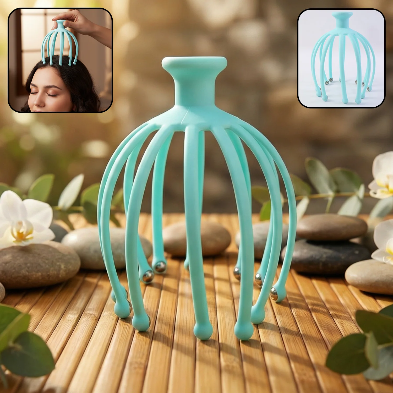 Manual Head Scalp Massager for Stress Relief (1 Pc)