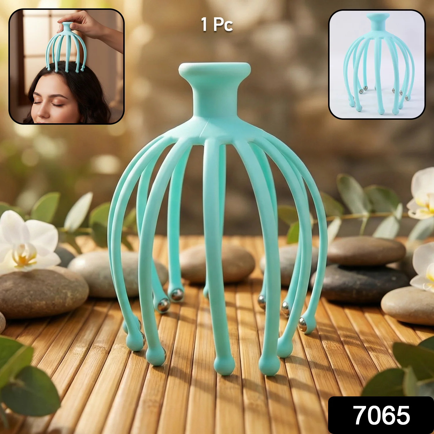 Manual Head Scalp Massager for Stress Relief (1 Pc) - Image 2