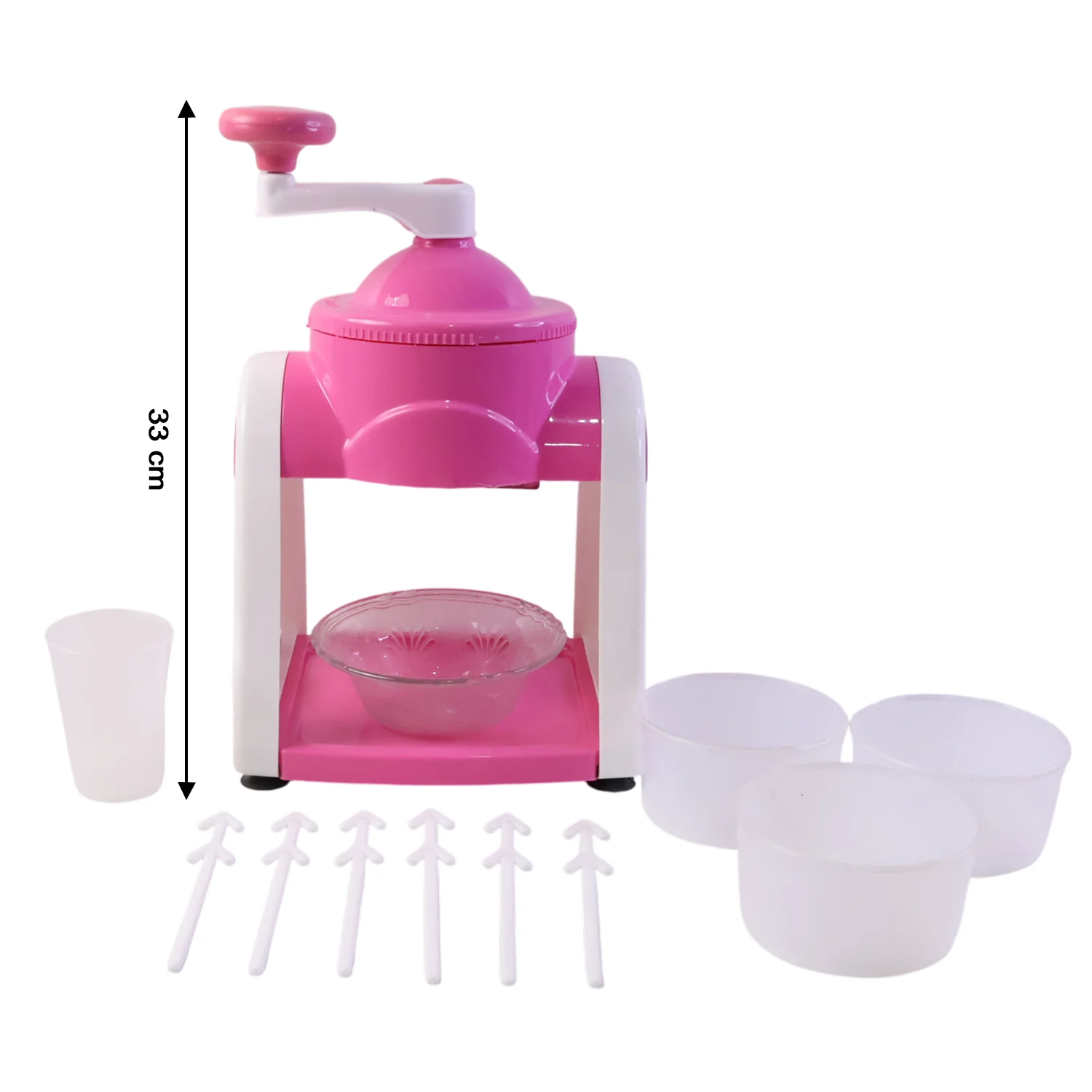 Manual Ice Crusher Machine (1 Set Pink Color) - Image 6