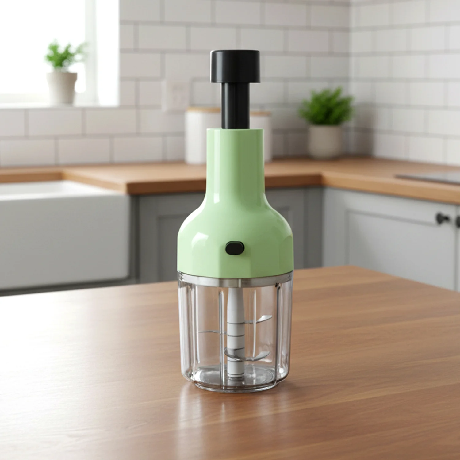Manual Push Vegetable Chopper 1100 ML Approx - Image 7