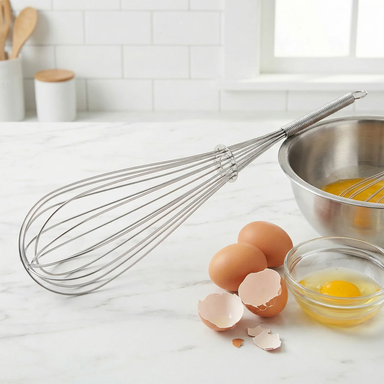 Manual Stainless-Steel Egg Beater Whisk (1 Pc) - Image 7