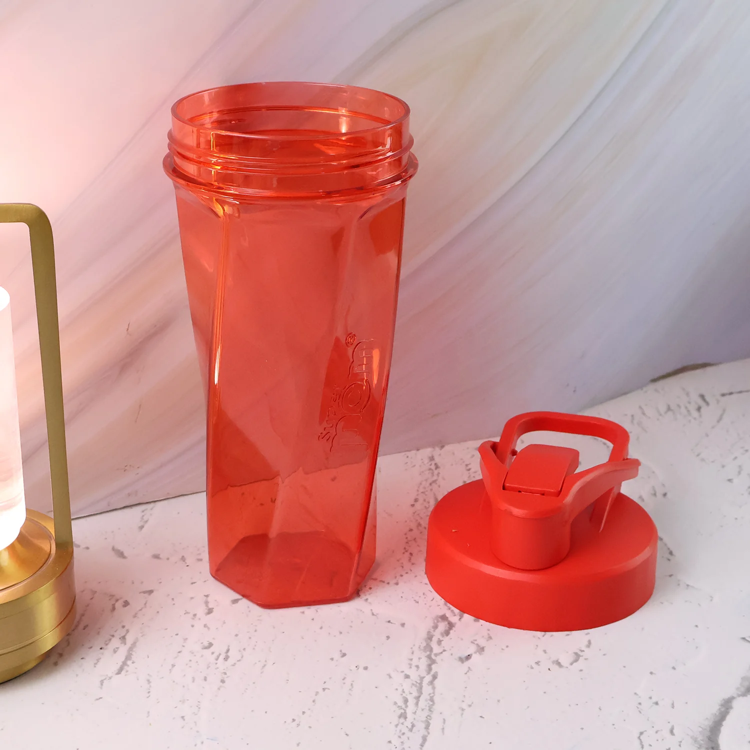 Supermom Manual Stirring Fitness Shaker Bottle with Hand Crank Approx 800 ML (1 Pc) - Image 3
