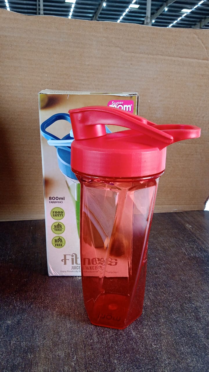 Supermom Manual Stirring Fitness Shaker Bottle with Hand Crank Approx 800 ML (1 Pc) - Image 8