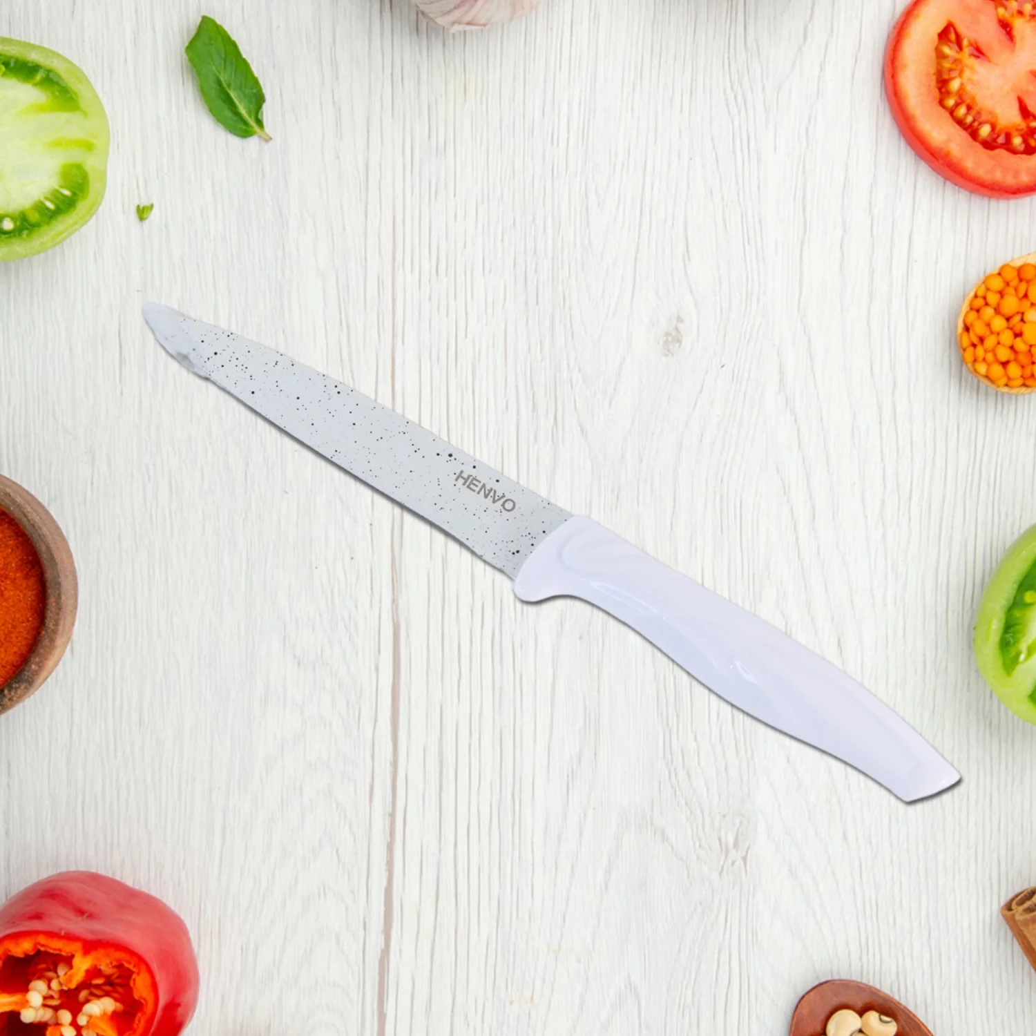 Marble Coated Stainless Steel Kitchen Knife Set (6 Pc) - Image 7