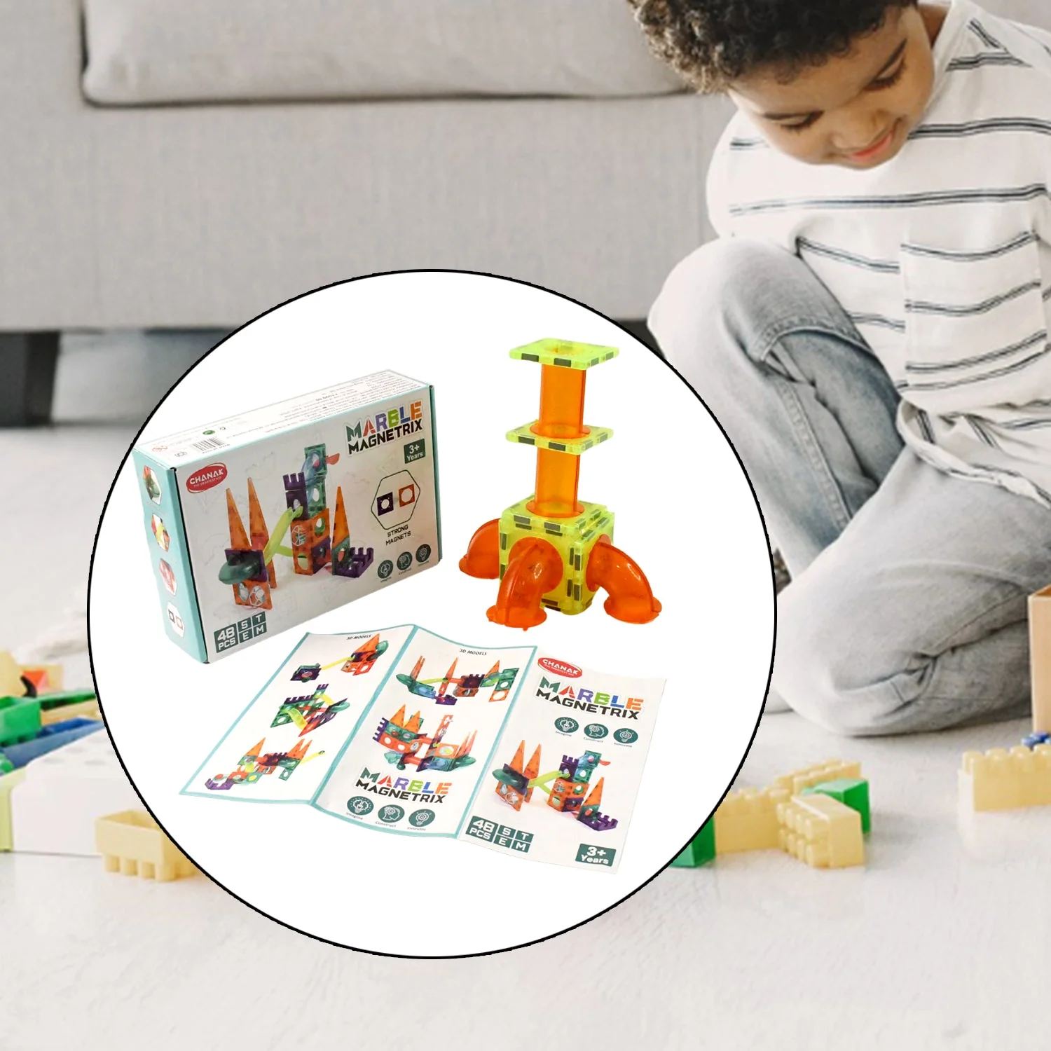 Marble Magnetrix Magnetic Marble Run Building Set - Image 3