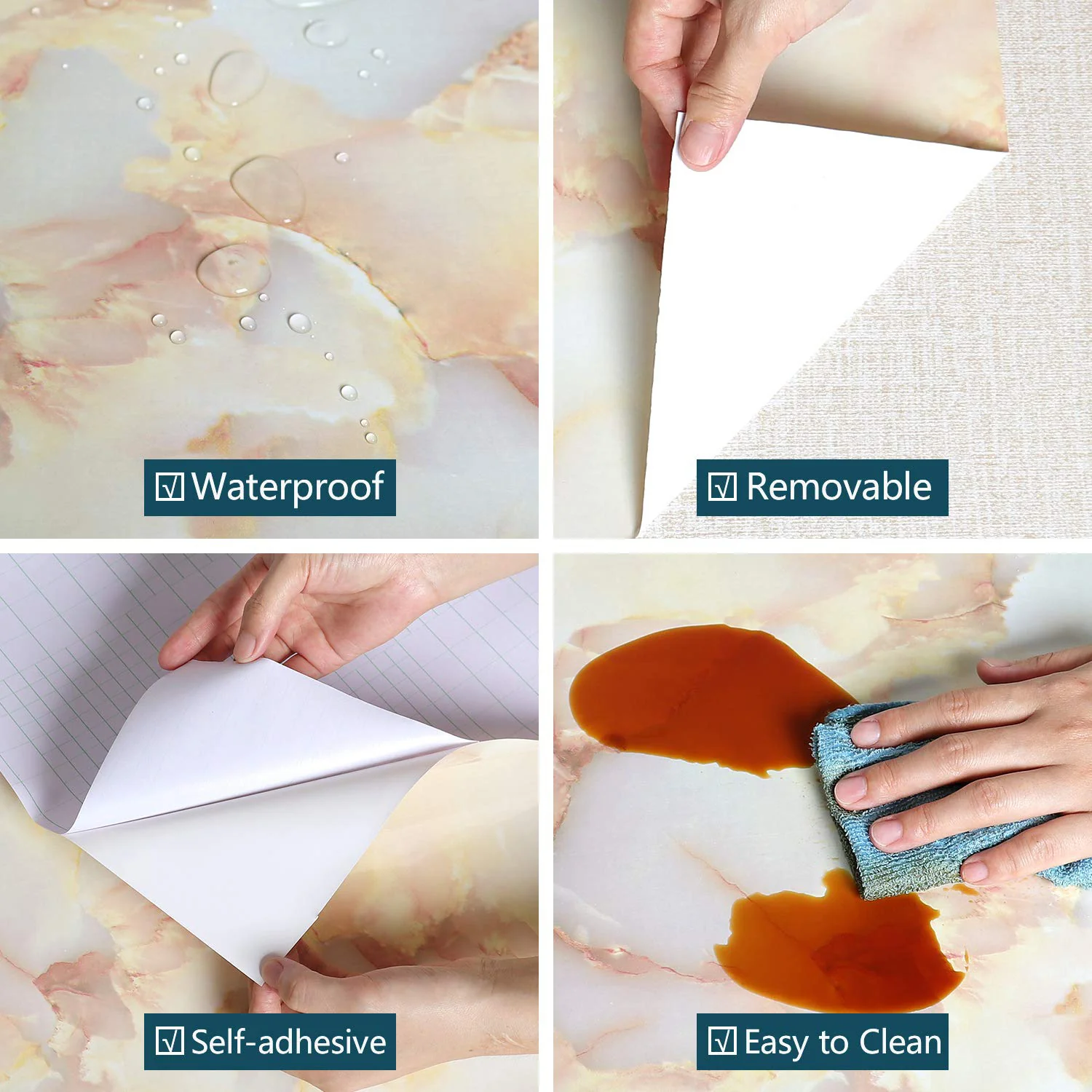 Marble Pattern Wallpaper Roll - 40cm x 1 meter (1 Pc) - Image 6
