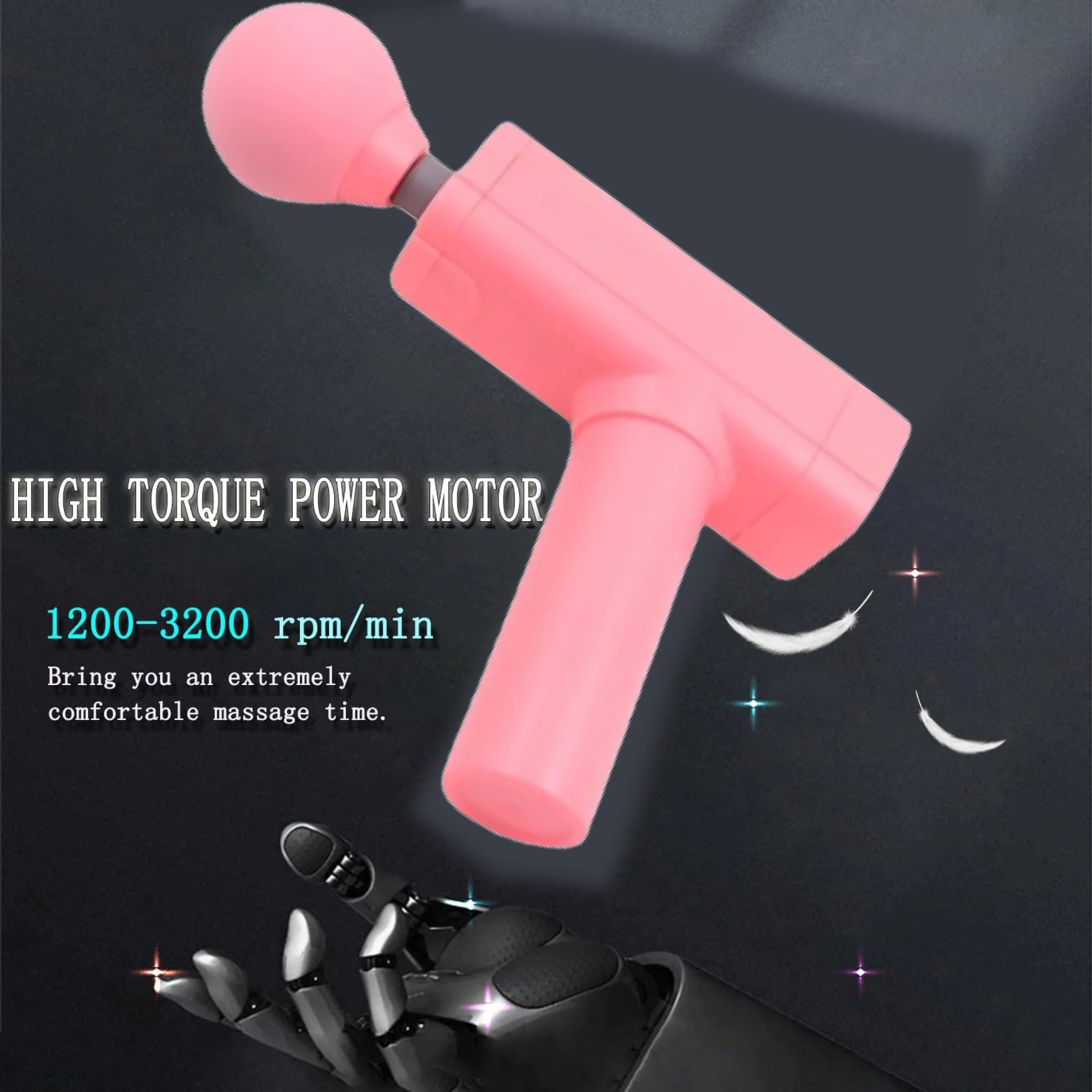 Massage Gun Deep Relax, Powerful Muscle Massager, USB Chargeable (1 Pc) - Image 3