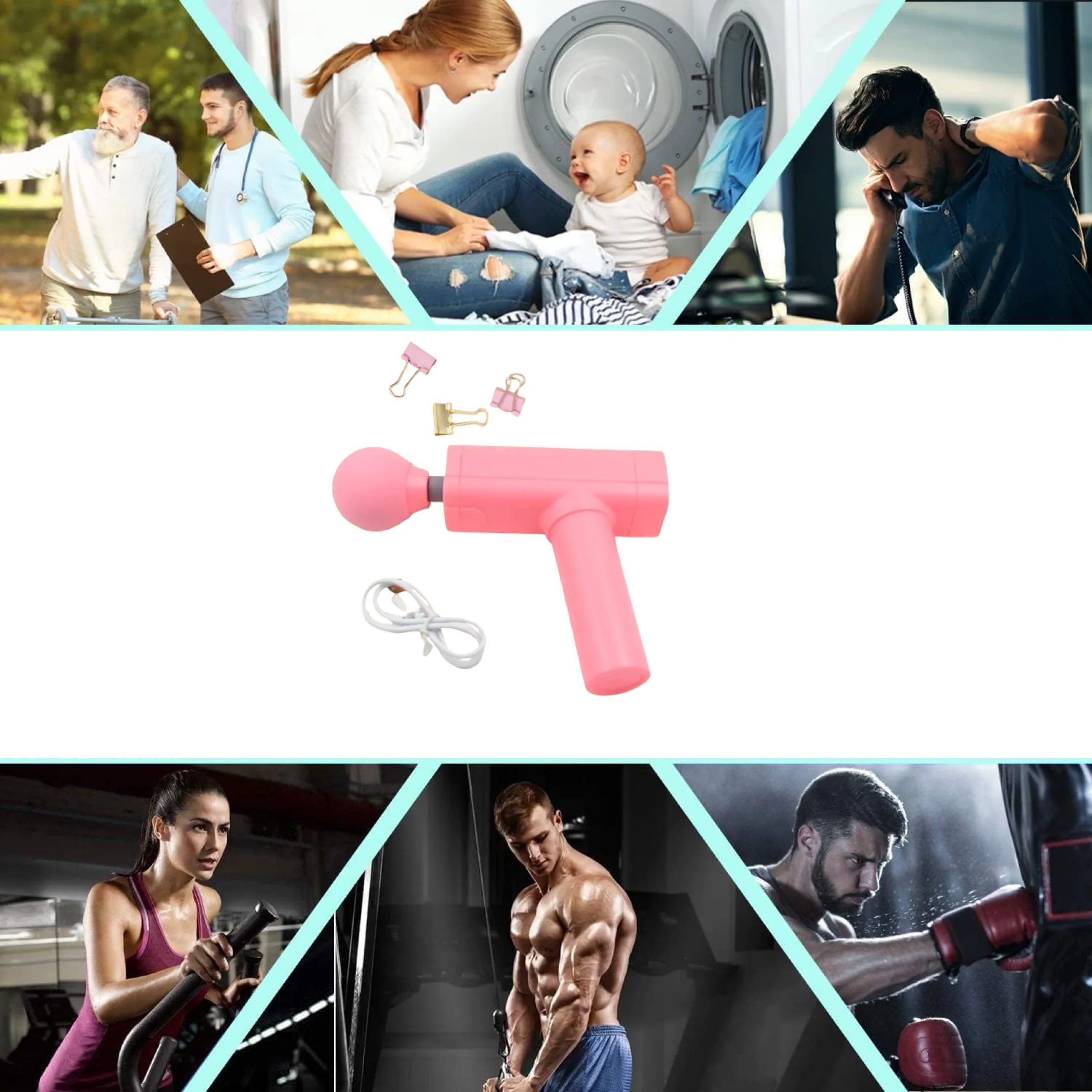 Massage Gun Deep Relax, Powerful Muscle Massager, USB Chargeable (1 Pc) - Image 4