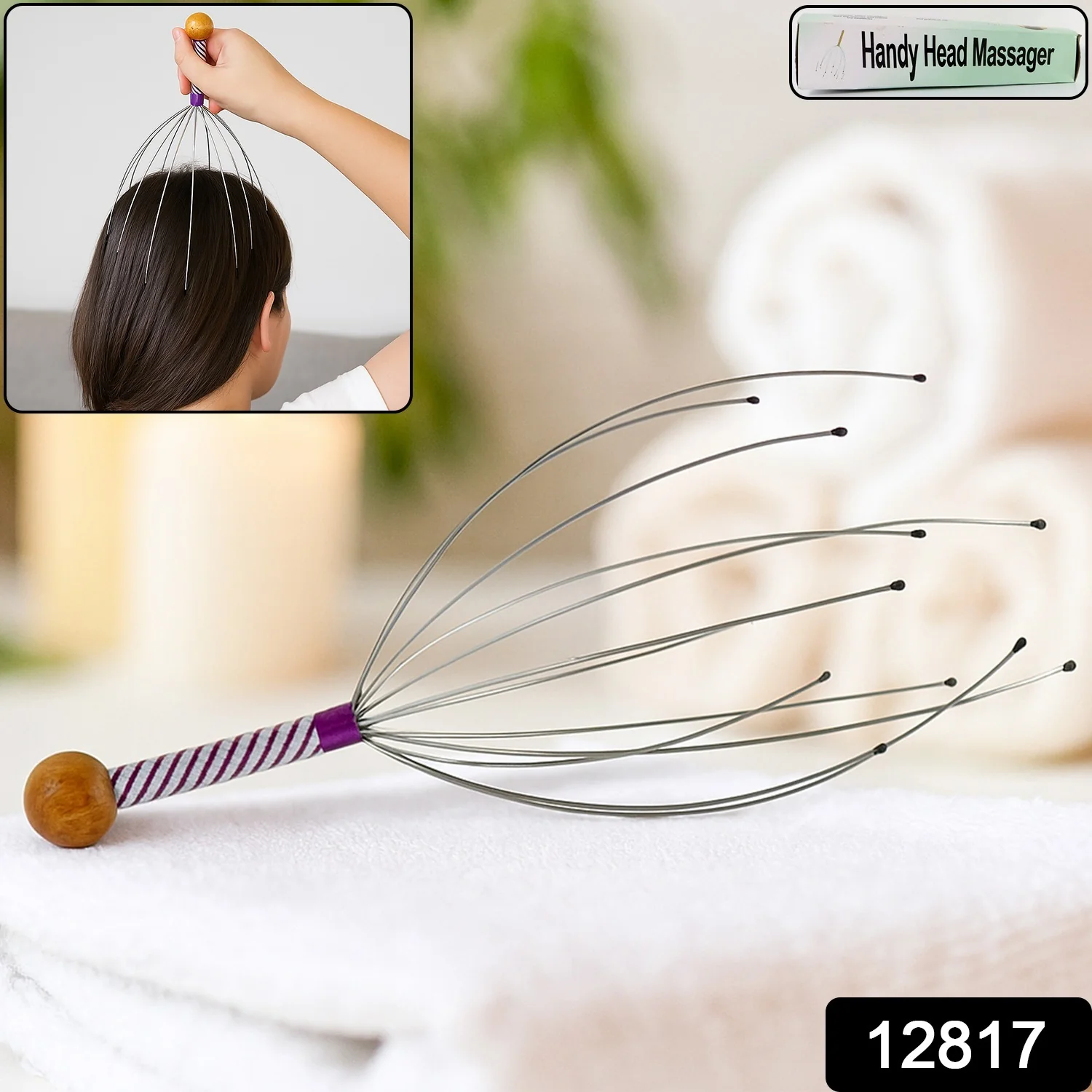 Handy Scalp & Head Massager - (1 Pc) - Image 2