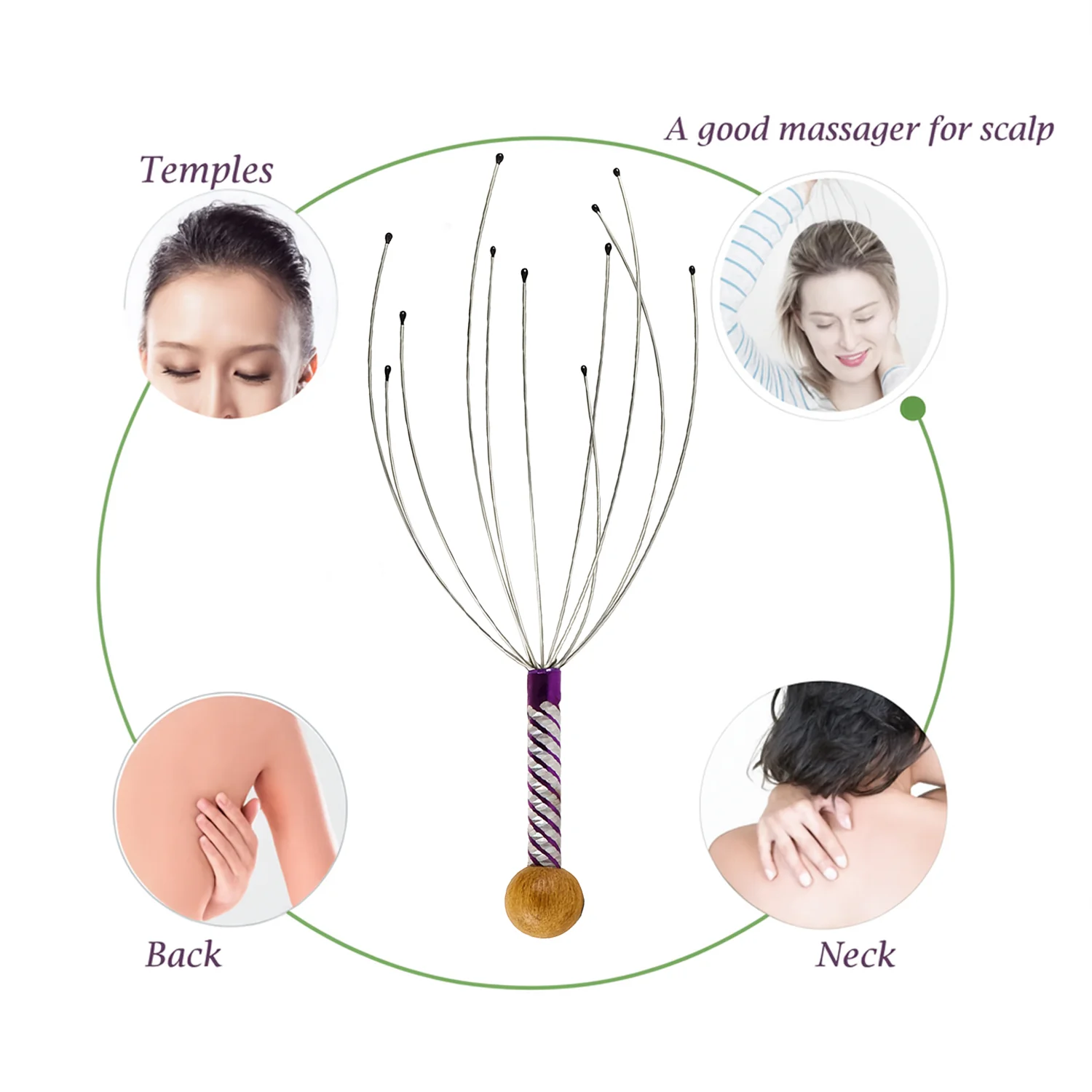 Handy Scalp & Head Massager - (1 Pc) - Image 6