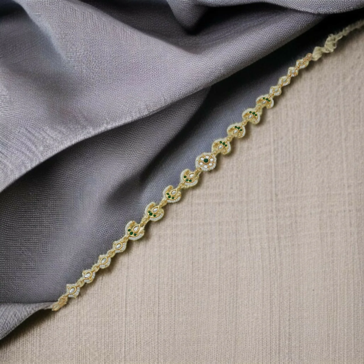 Dainty Shishful featuring Green Floral Medallions - Image 3