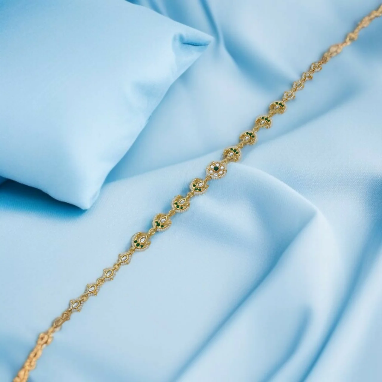 Dainty Shishful featuring Green Floral Medallions - Image 4
