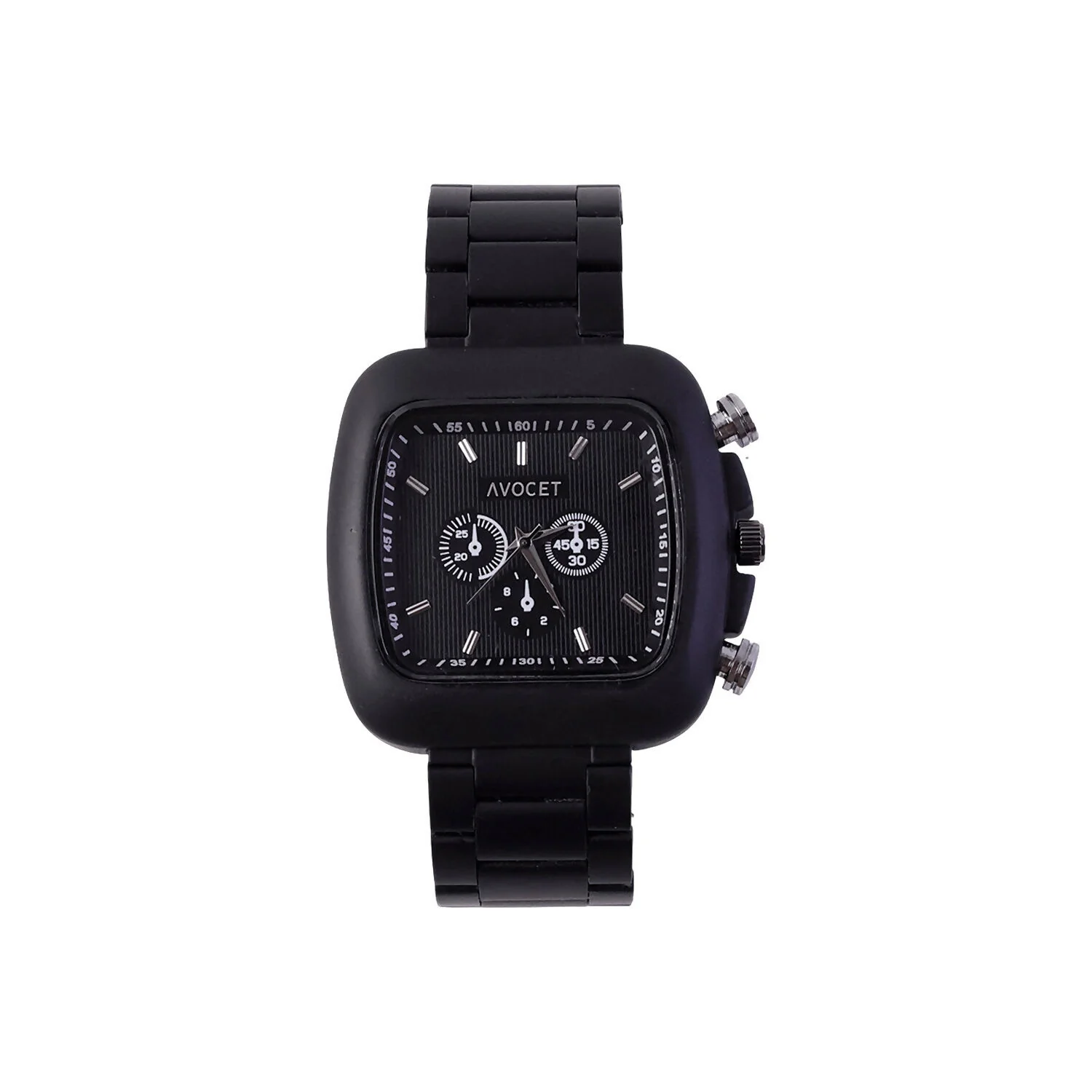 Matte Black Square Dial Metal Strap Analog Wrist Watch for Men - Image 6