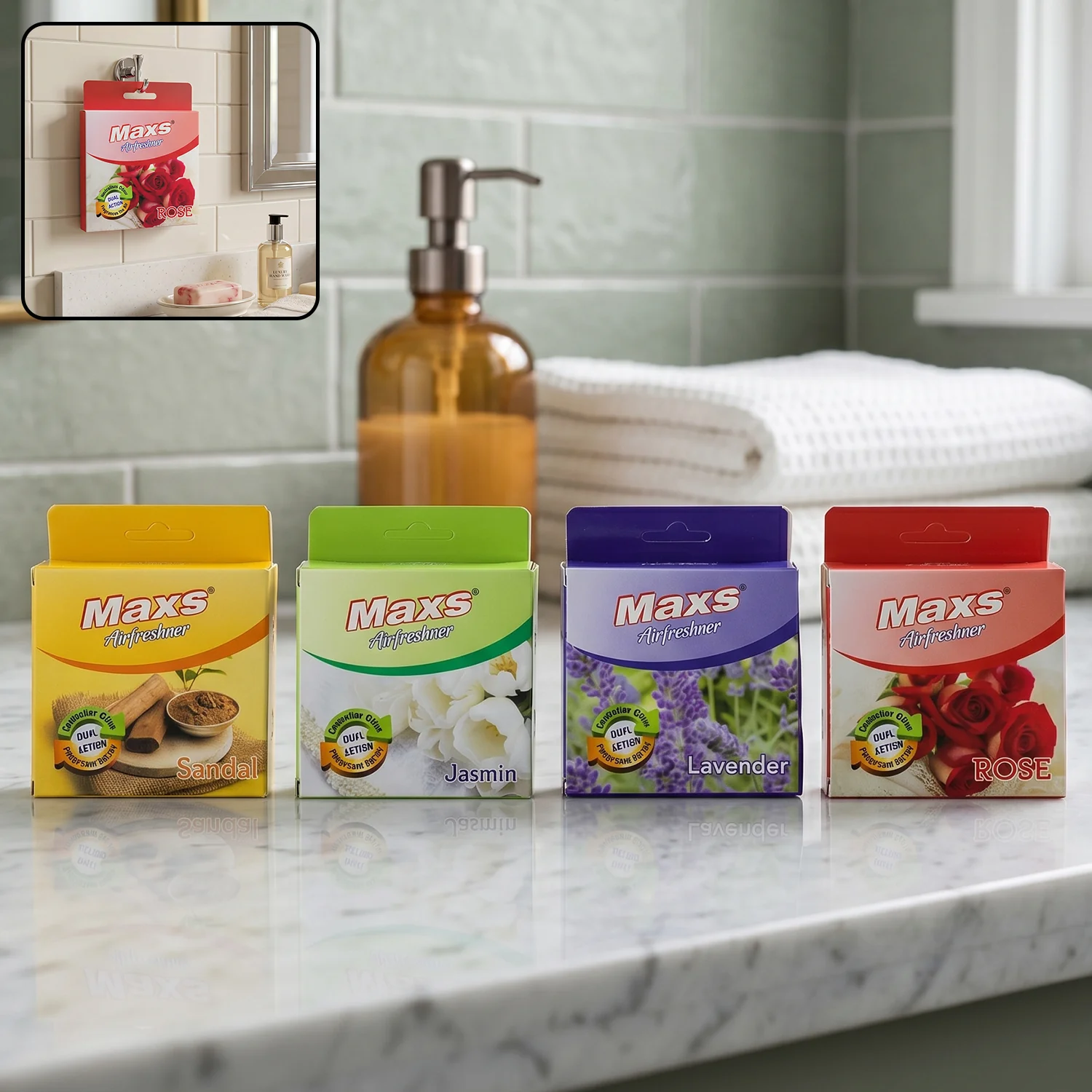 Maxs Air Freshener Fragrance Blocks Pack 4 (50 Gm Each) - Image 3