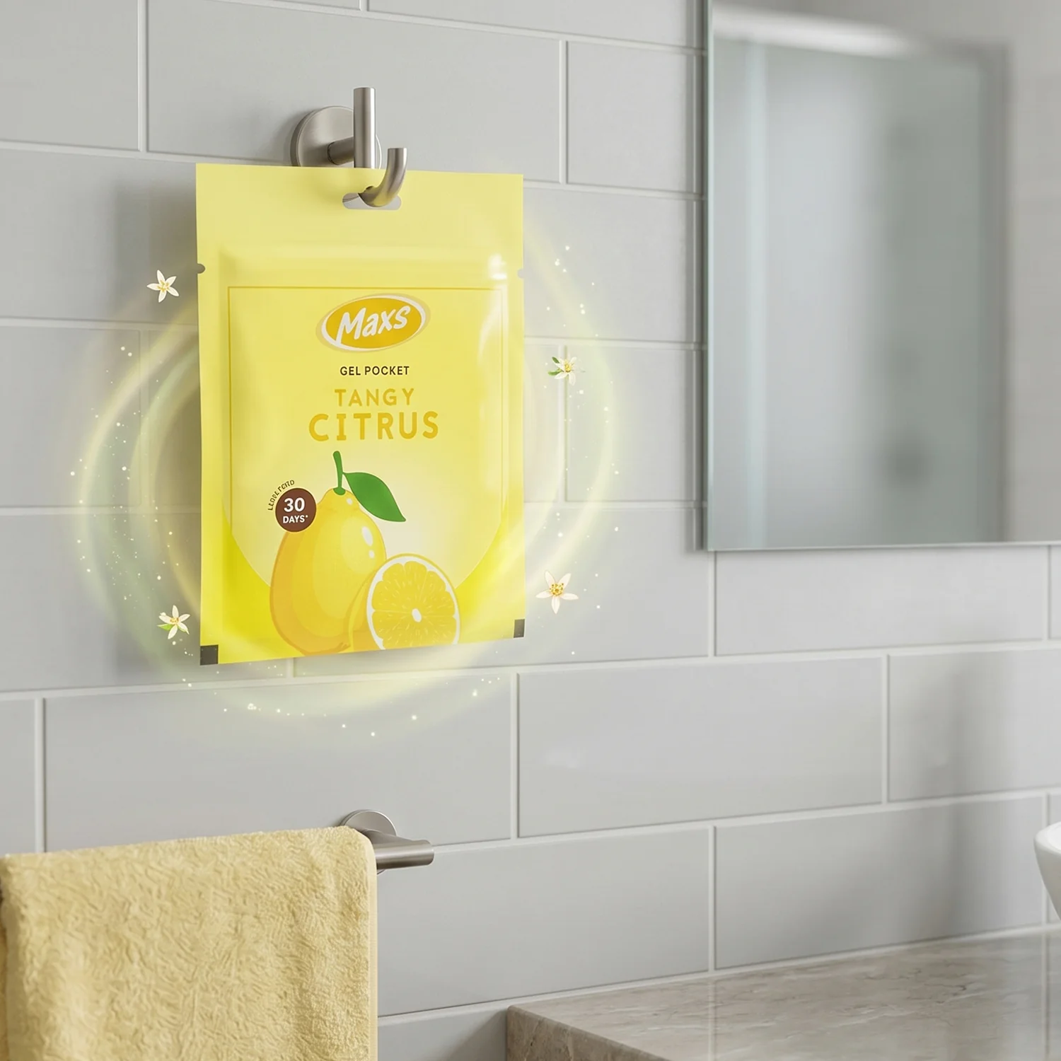 Maxs Tangy Citrus Gel Air Freshener Pocket Long Lasting 10 Gm - Image 7
