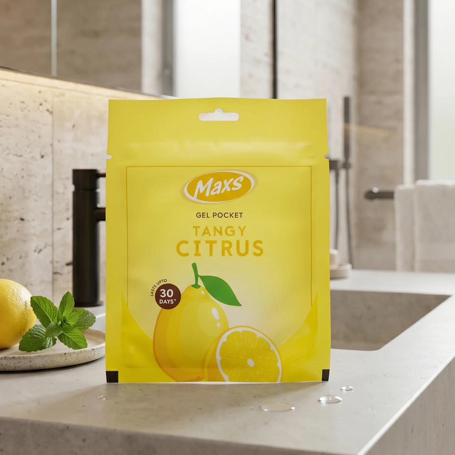 Maxs Tangy Citrus Gel Air Freshener Pocket Long Lasting 10 Gm - Image 8