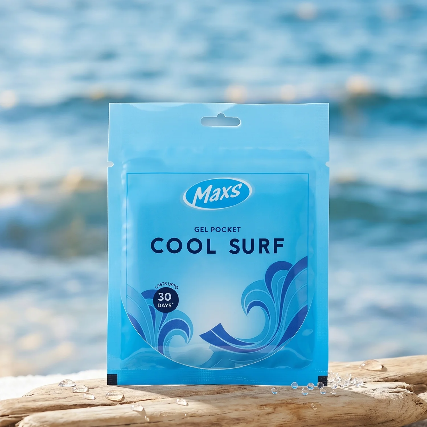 Maxs Cool Surf Gel Air Freshener Pocket Long Lasting 10 Gm - Image 3