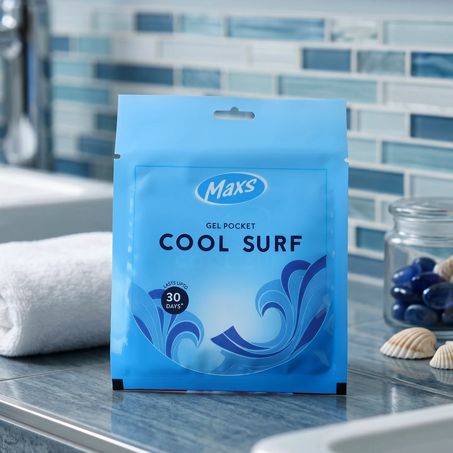 Maxs Cool Surf Gel Air Freshener Pocket Long Lasting 10 Gm - Image 8