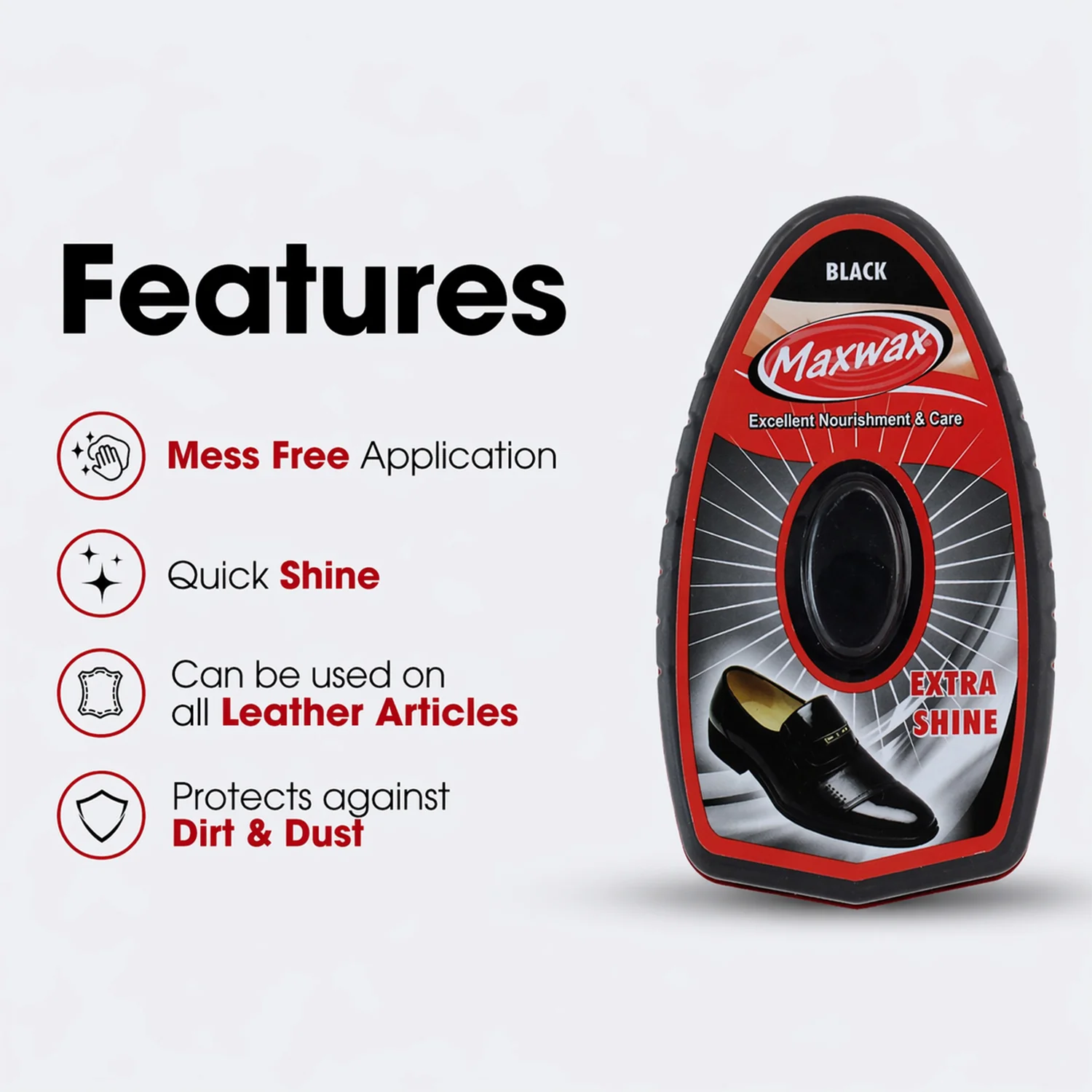 Maxwax Black Instant Shoe Shiner (1 Pc, 7 ML) - Image 8