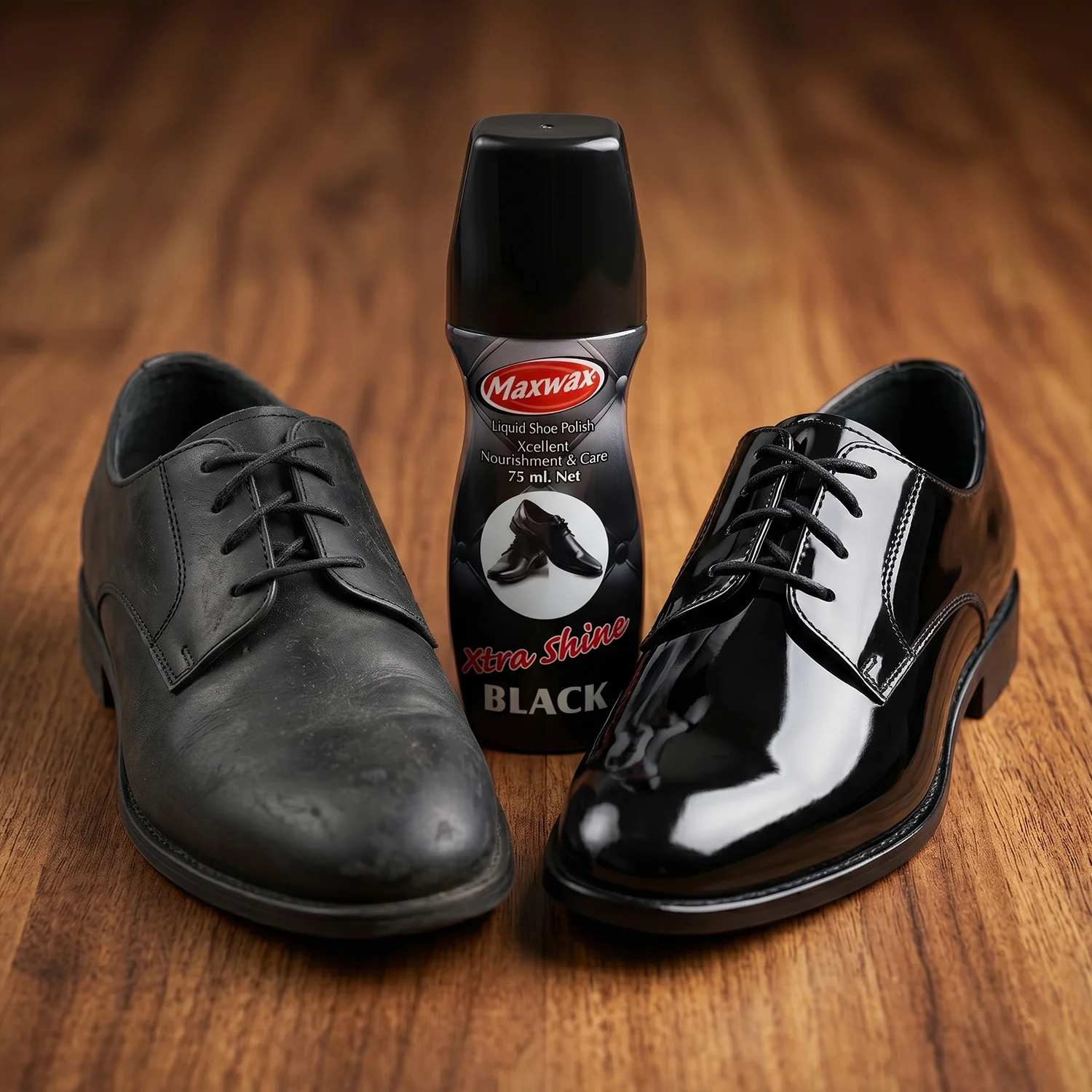 Maxwax Black Liquid Shoe Polish (1 Pc, 75 ML) - Image 5