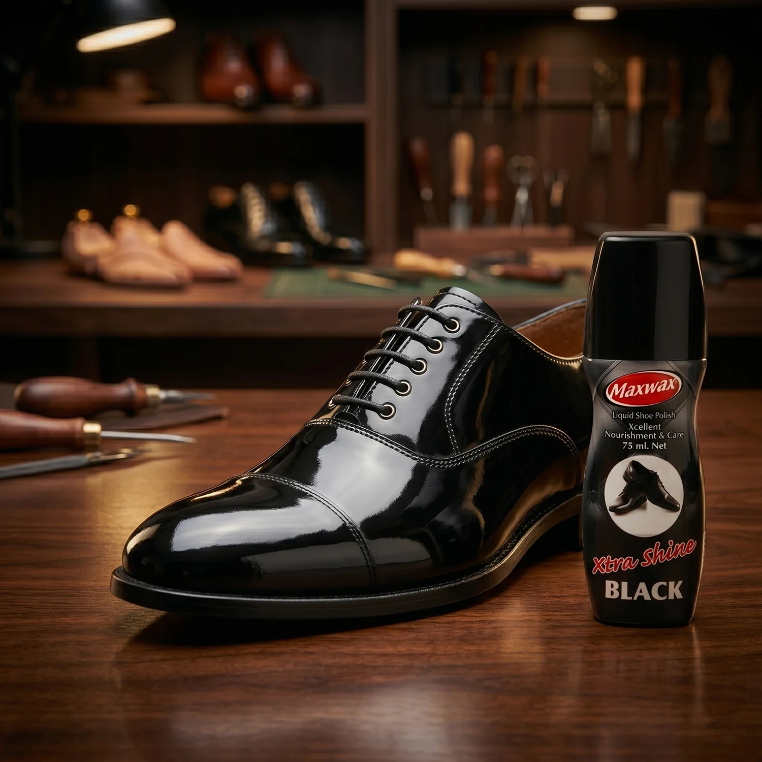 Maxwax Black Liquid Shoe Polish (1 Pc, 75 ML) - Image 7
