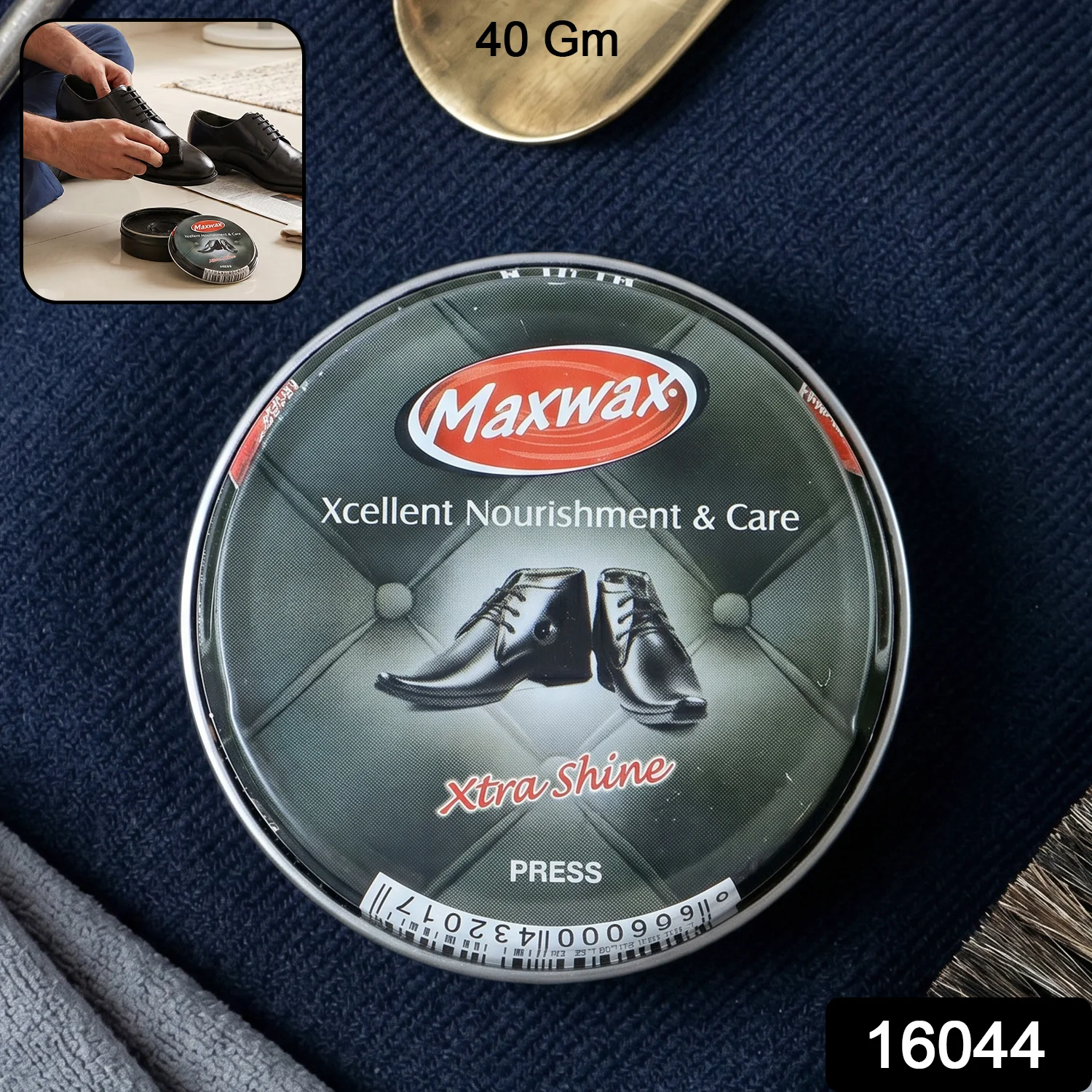 Maxwax Black Shoe Polish Cream (1 Pc, 40 Gm) - Image 2