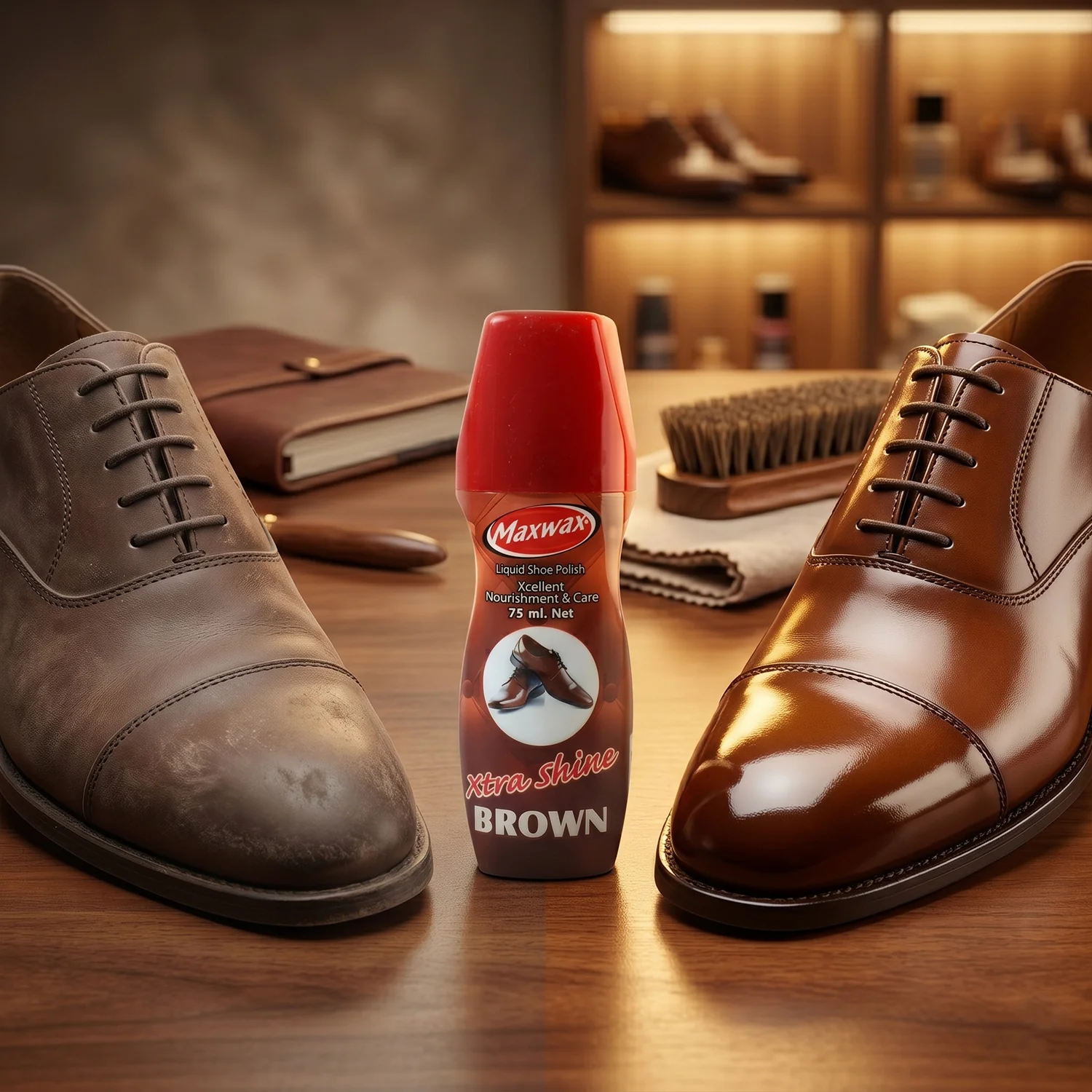 Maxwax Brown Liquid Shoe Polish (1 Pc, 75 ML) - Image 5