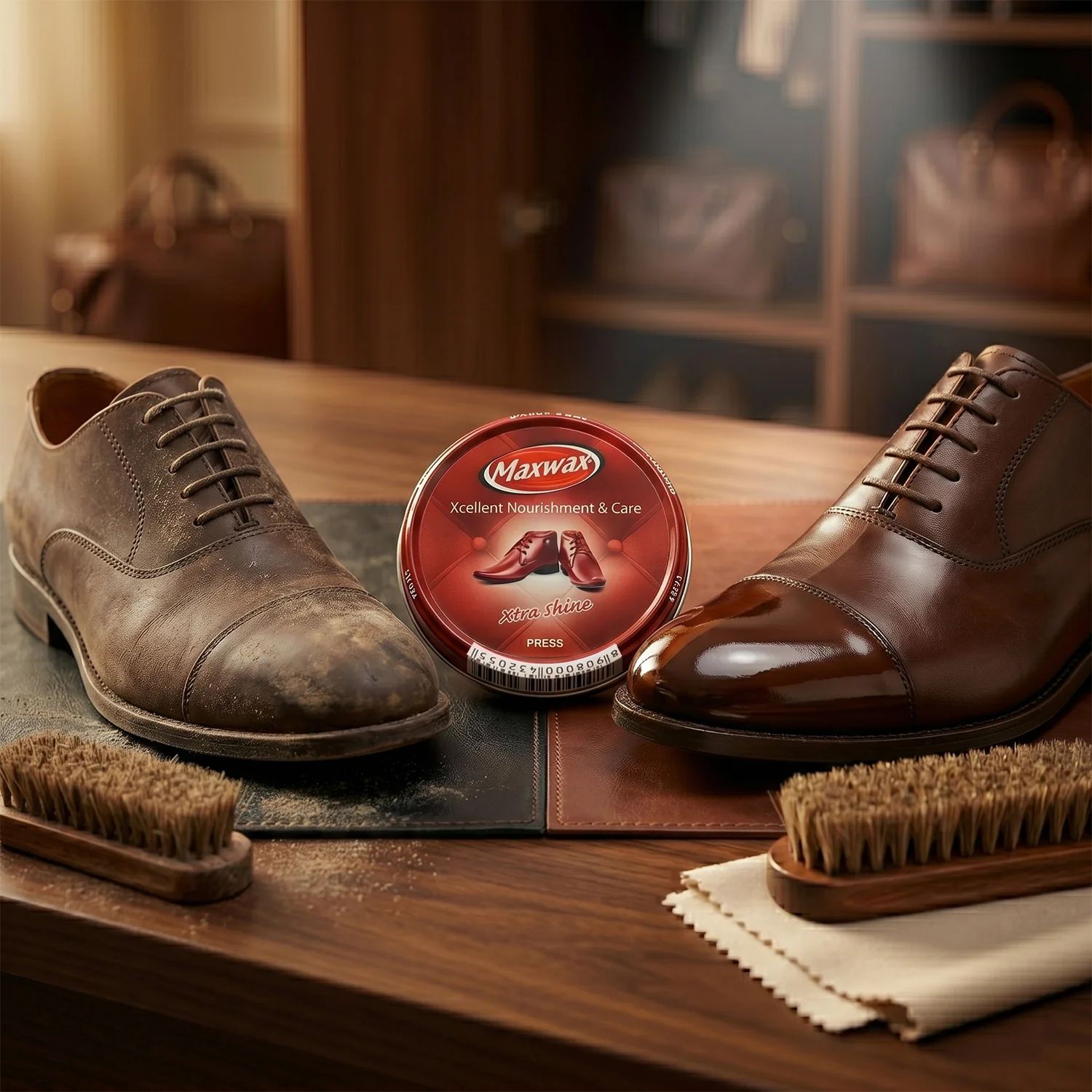 Maxwax Brown Shoe Polish Cream (1 Pc, 40 Gm) - Image 5