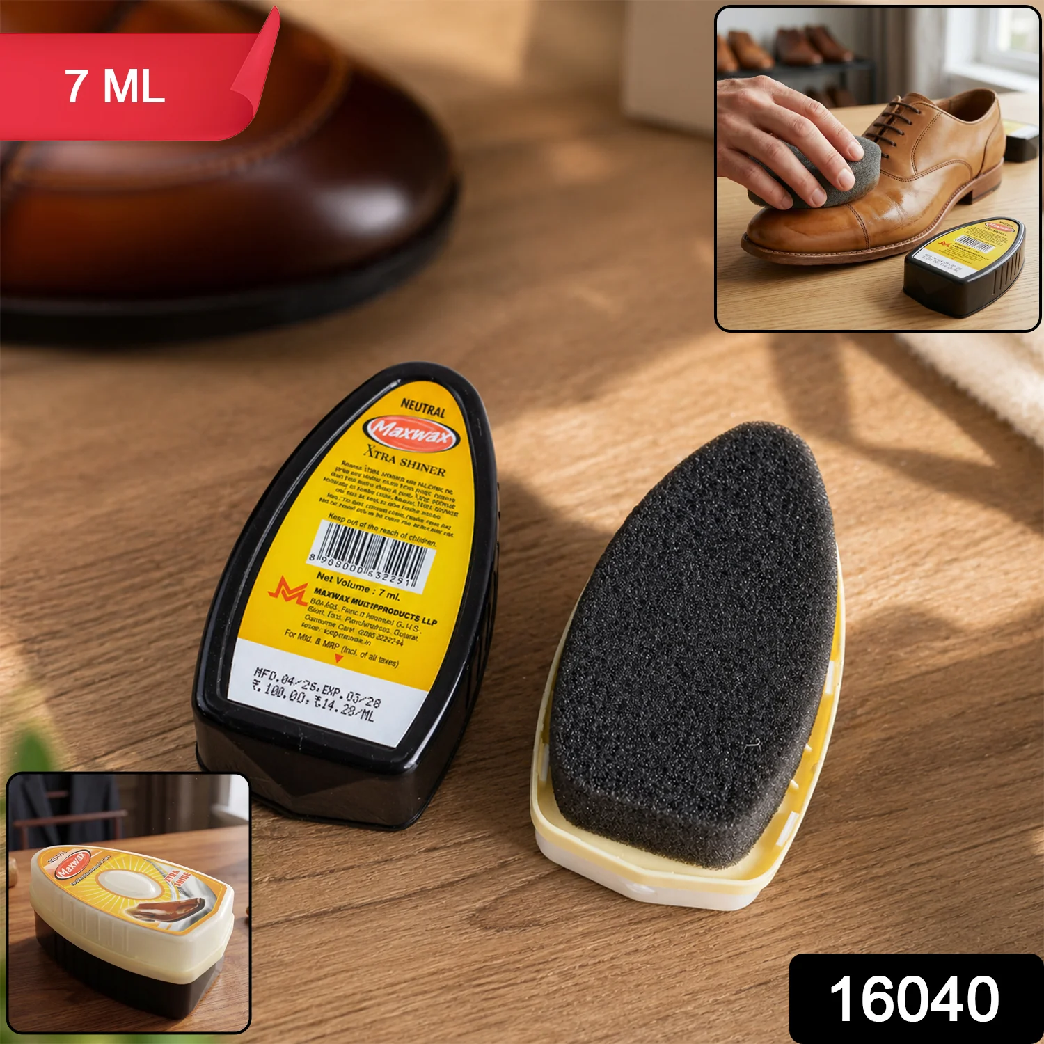 Maxwax Neutral Instant Shoe Shiner (1 Pc, 7 ML) - Image 2