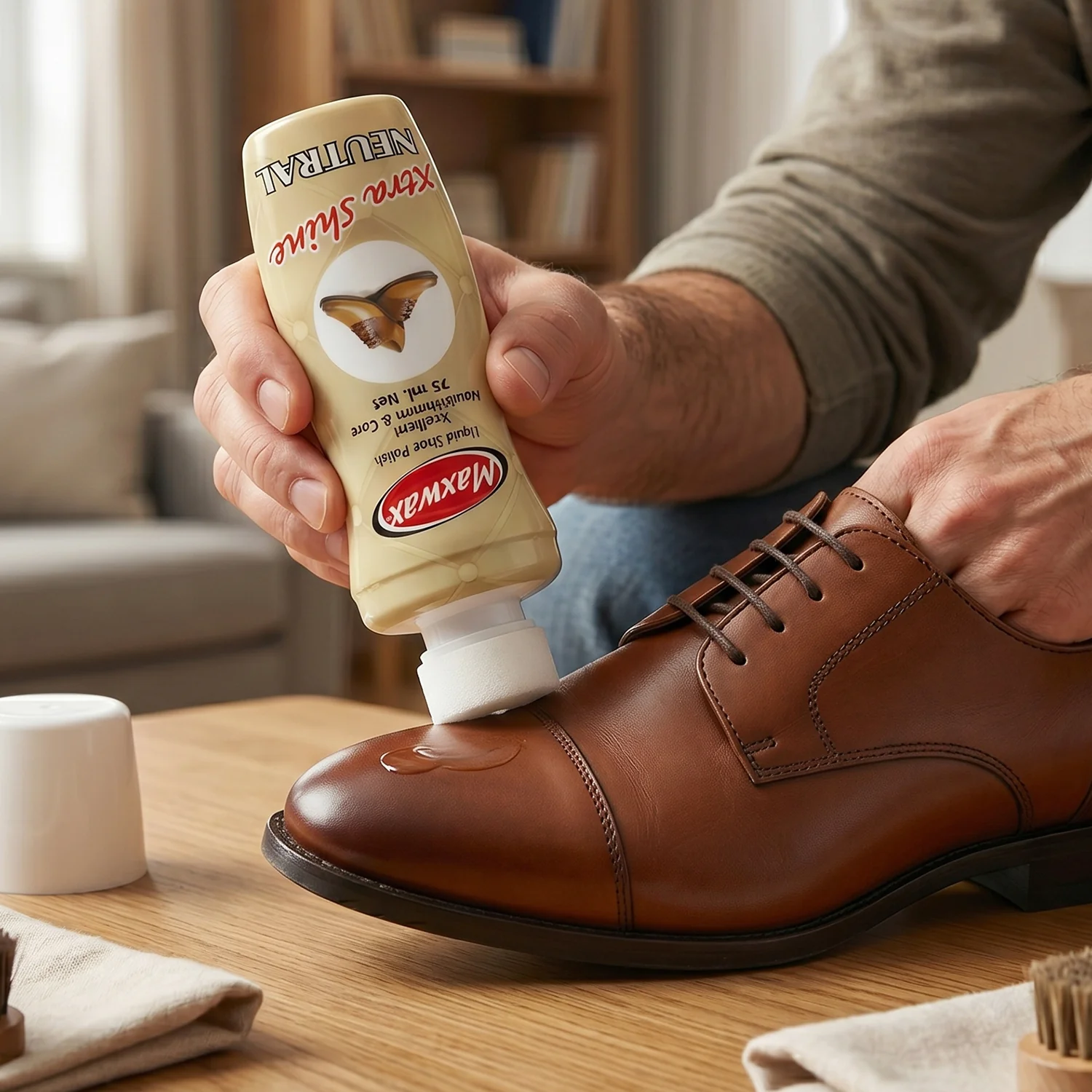 Maxwax Neutral Liquid Shoe Polish (1 Pc, 75 ML) - Image 3