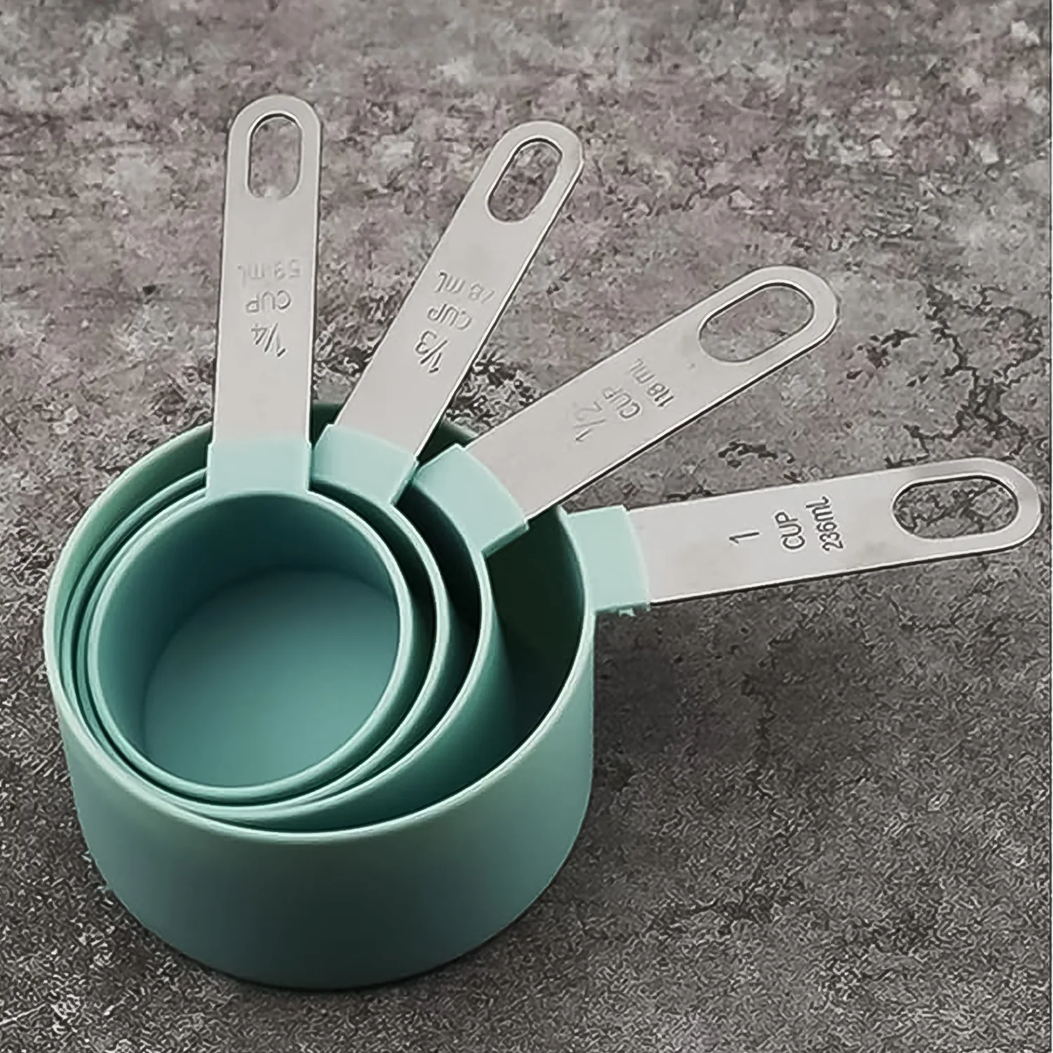 Measuring Cup Set with Stainless Steel Handles 4-Piece - Image 6