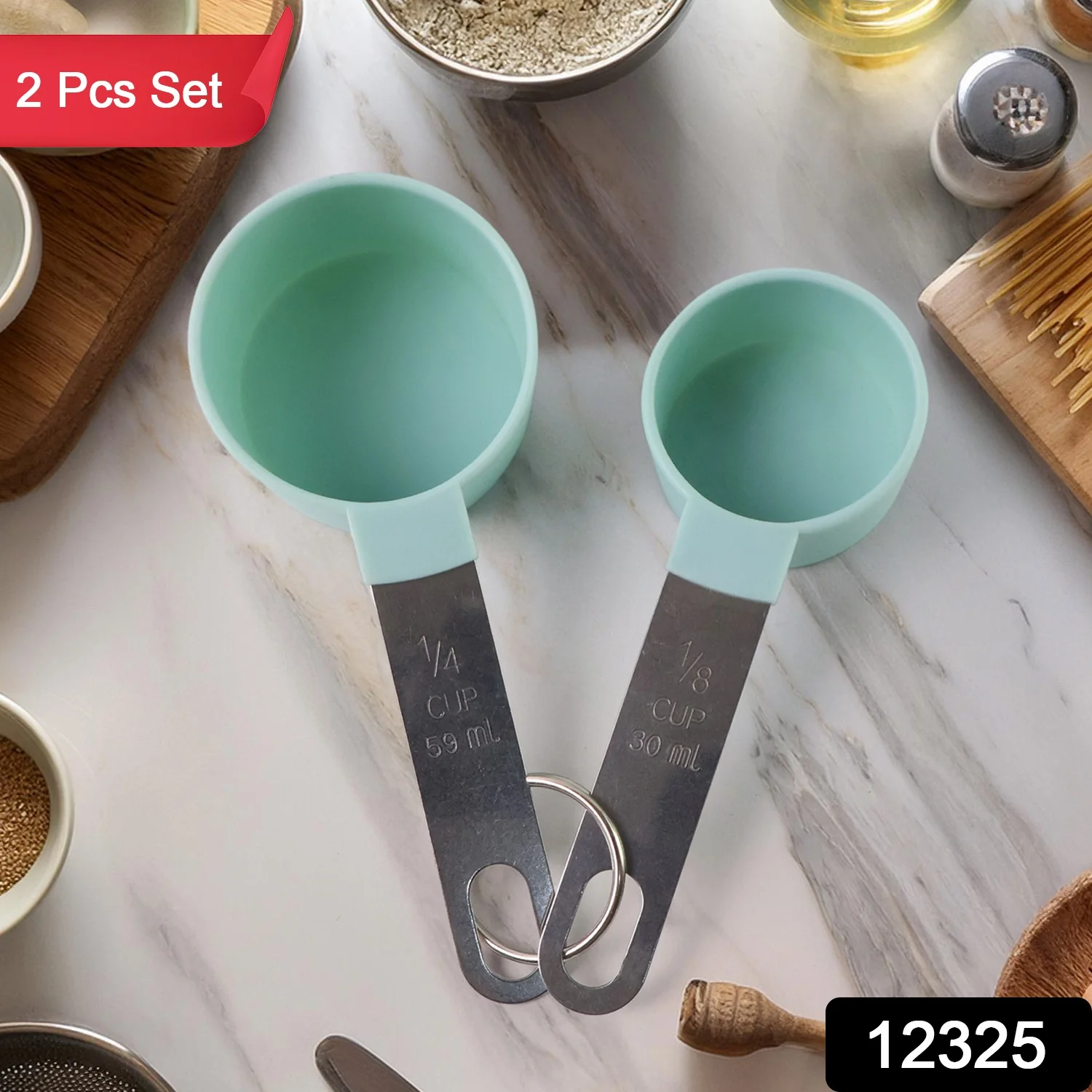 Measuring Cups Set 1/4 Cup (59 ml) & 1/8 Cup (30 ml) (2 Pc) - Image 2