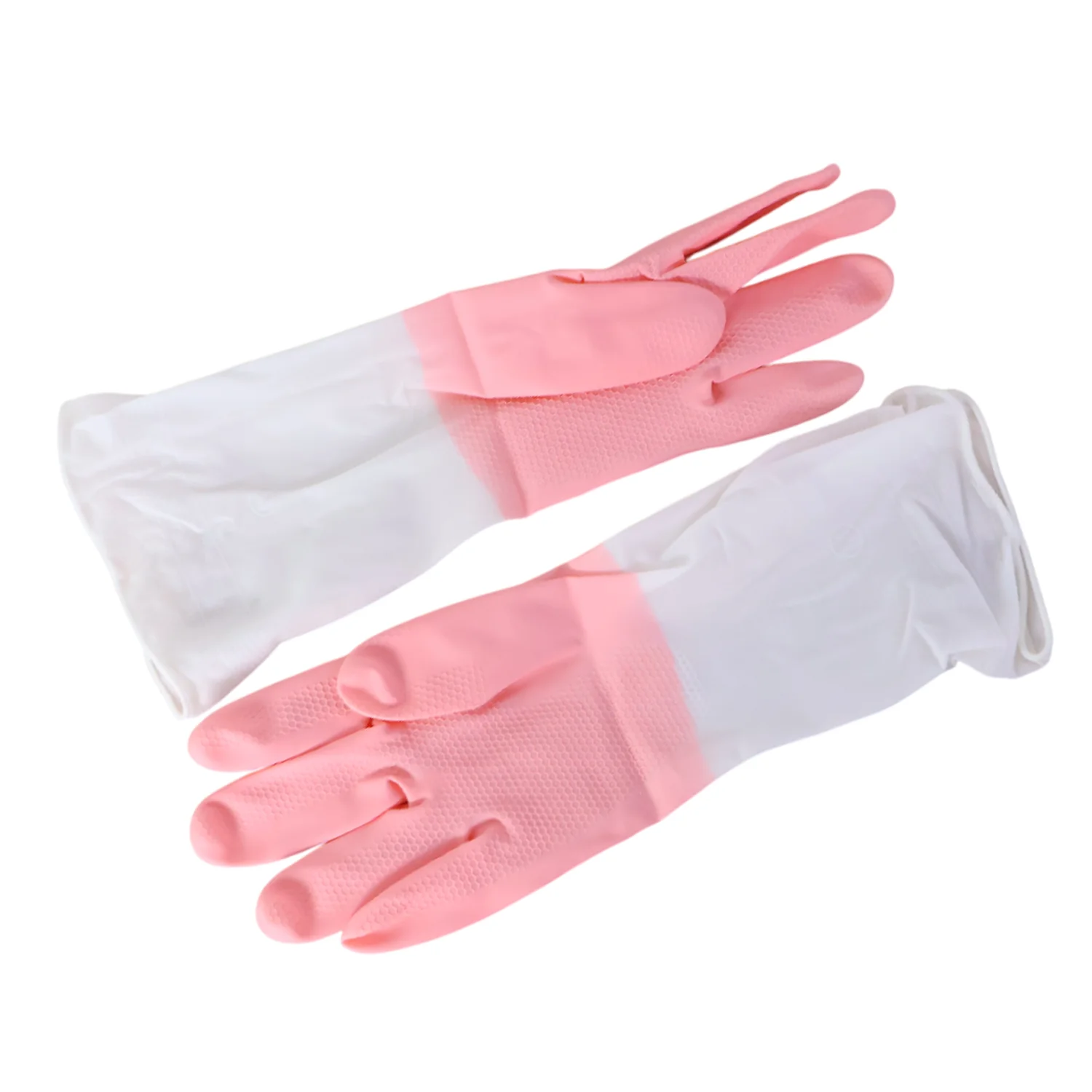 Medium Reusable Long-Cuff Household Cleaning Gloves - (1 Pair) - Image 10