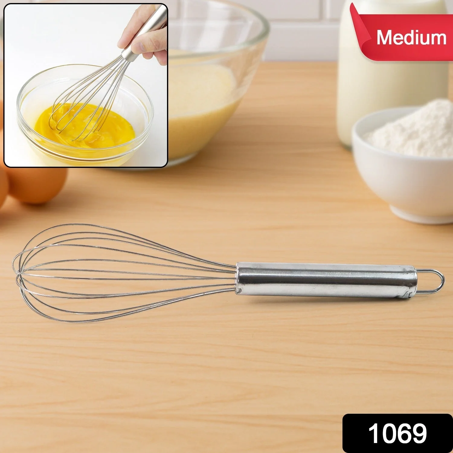 Medium Stainless Steel Balloon Whisk (24cm / 1 Pc) - Image 2