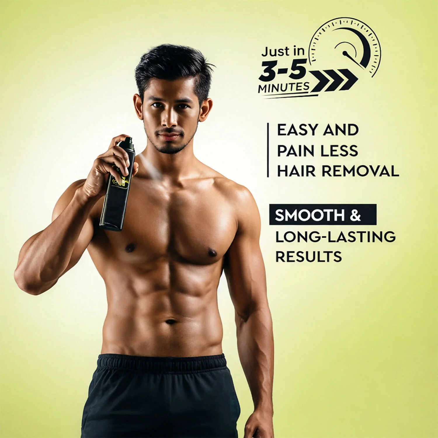 Men Hair Removal Spray with Aloe Extract for Smooth Skin Fast Effective Action (50 Ml) - Image 3