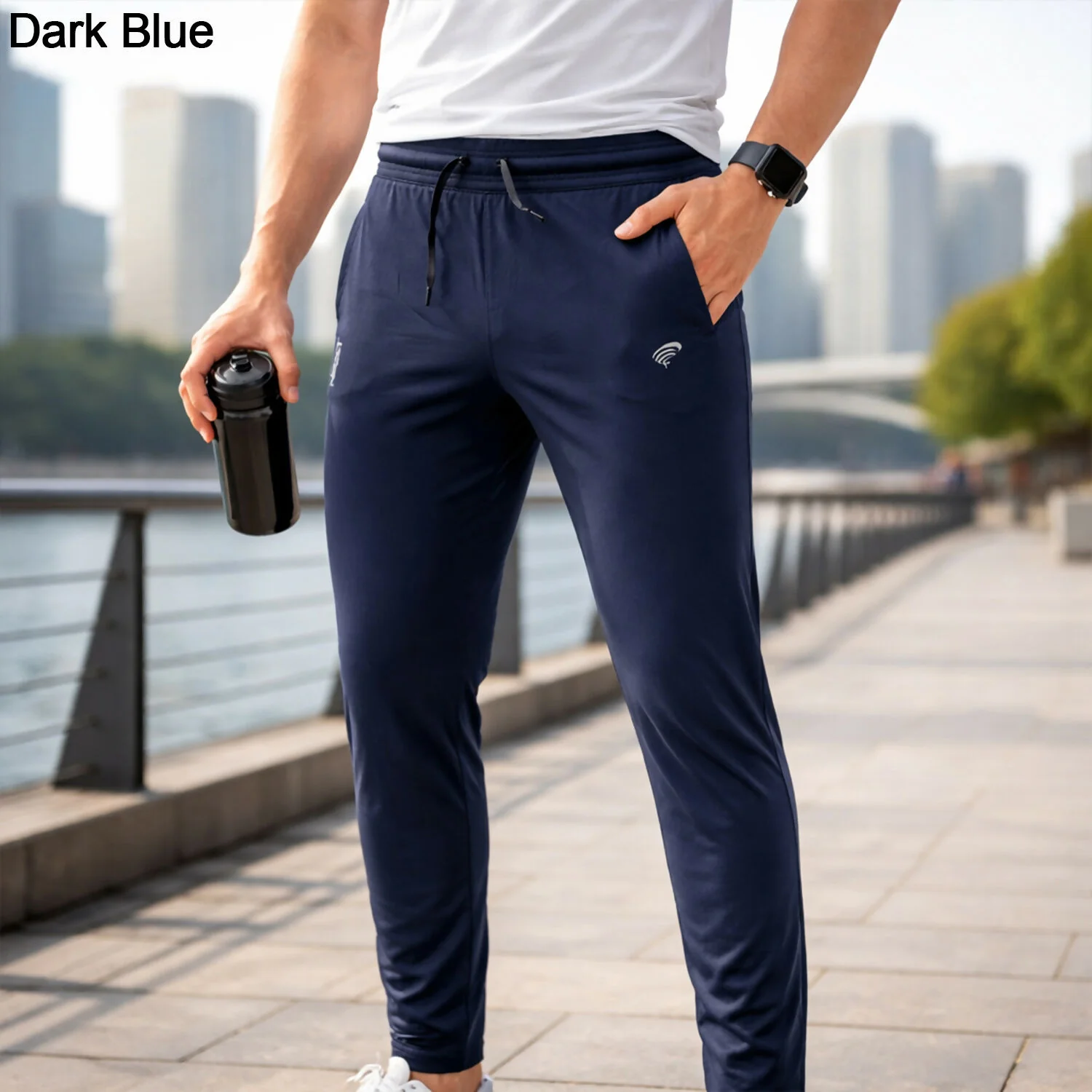 Men’s 4-Way Track Pants Slim Fit Gym & Casual Wear - Image 2